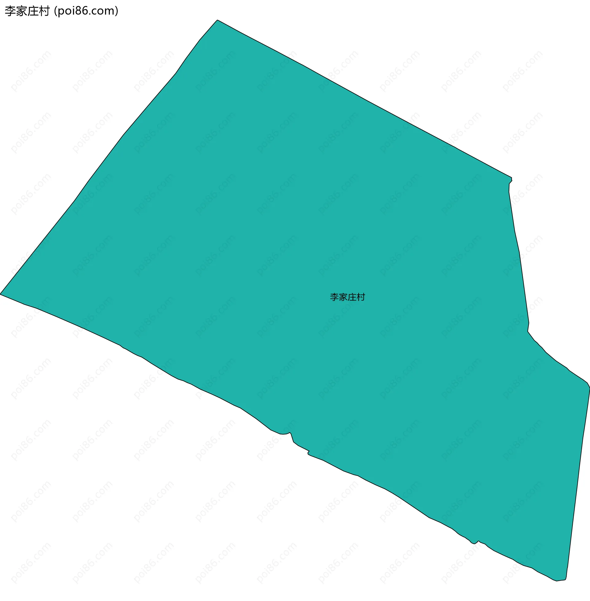 李家庄村边界地图