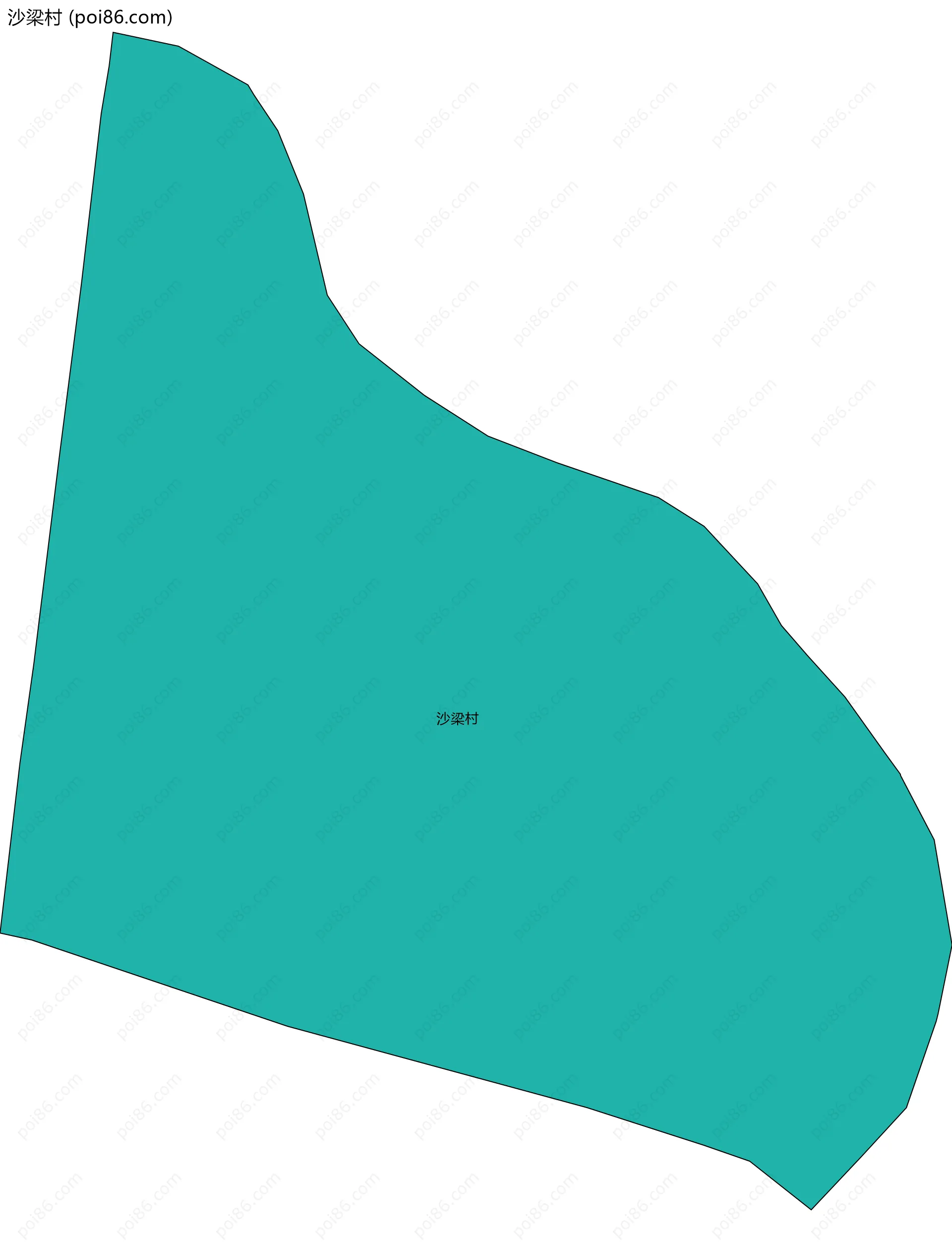 沙梁村边界地图