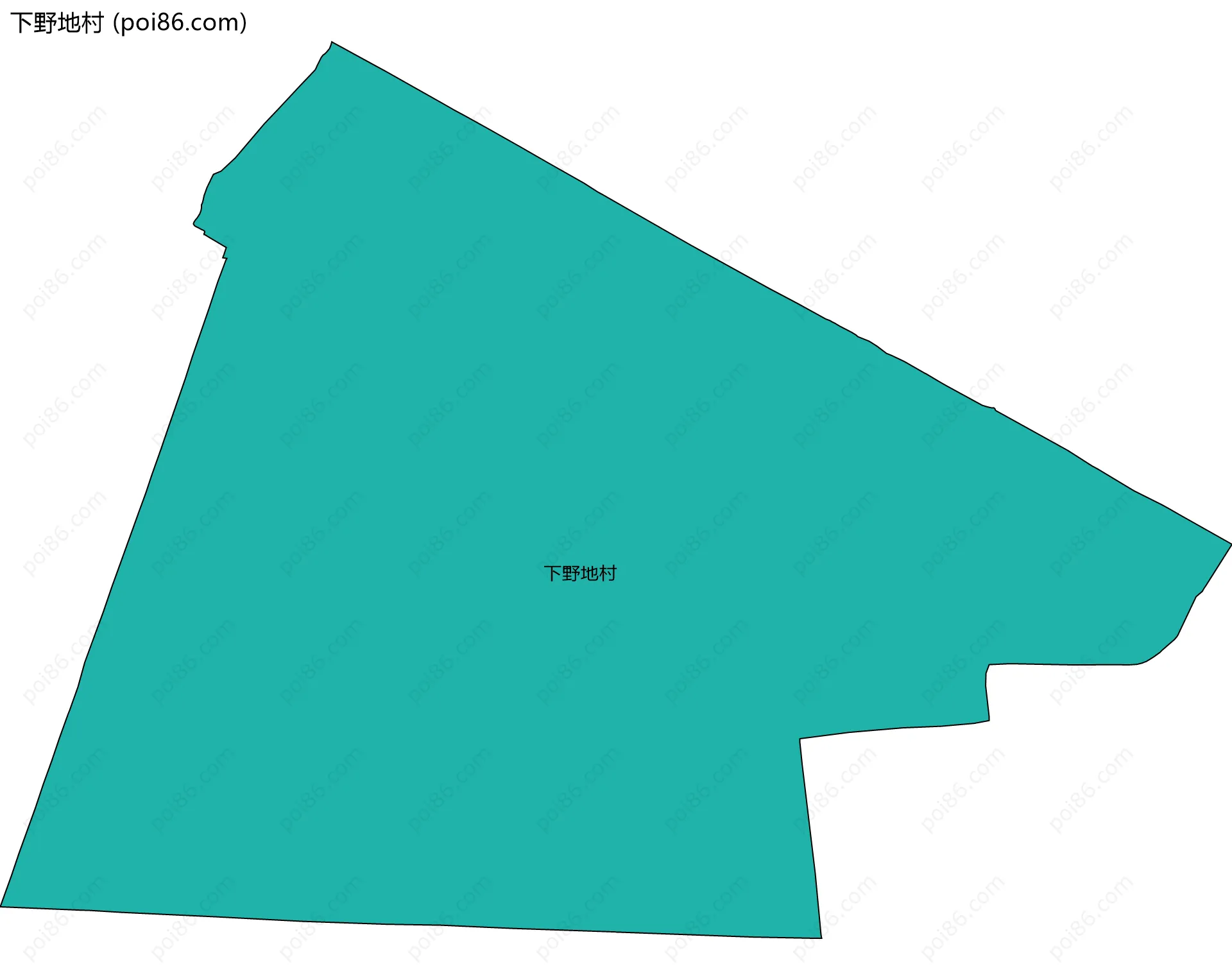 下野地村边界地图