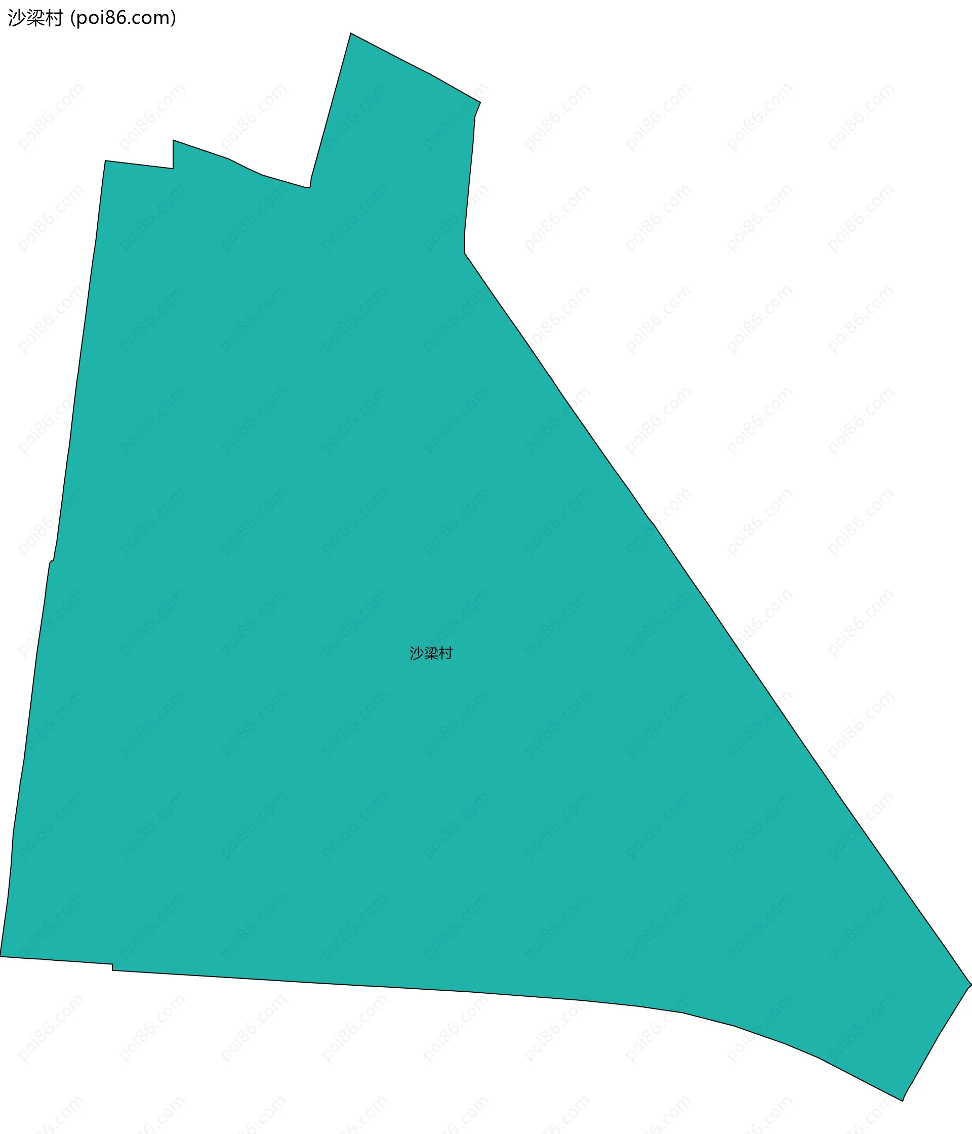 沙梁村边界地图