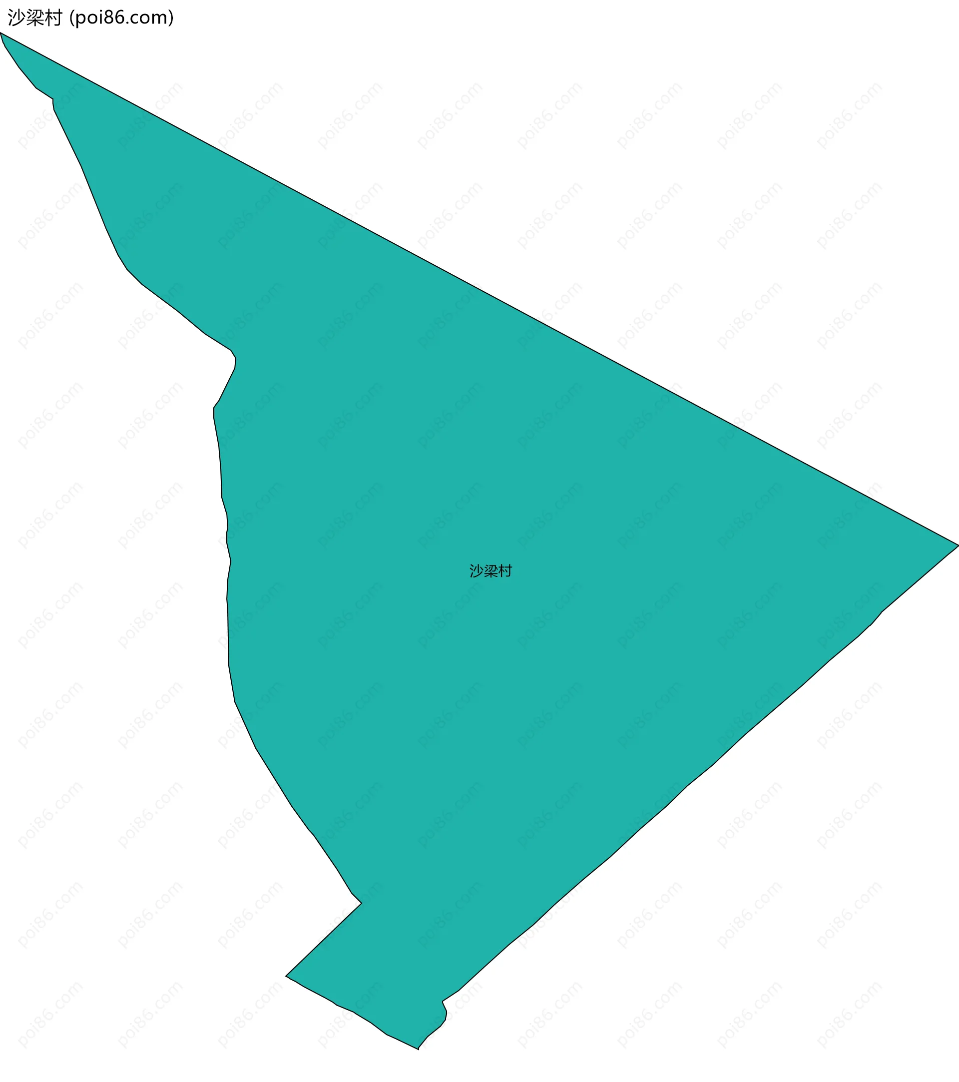 沙梁村边界地图