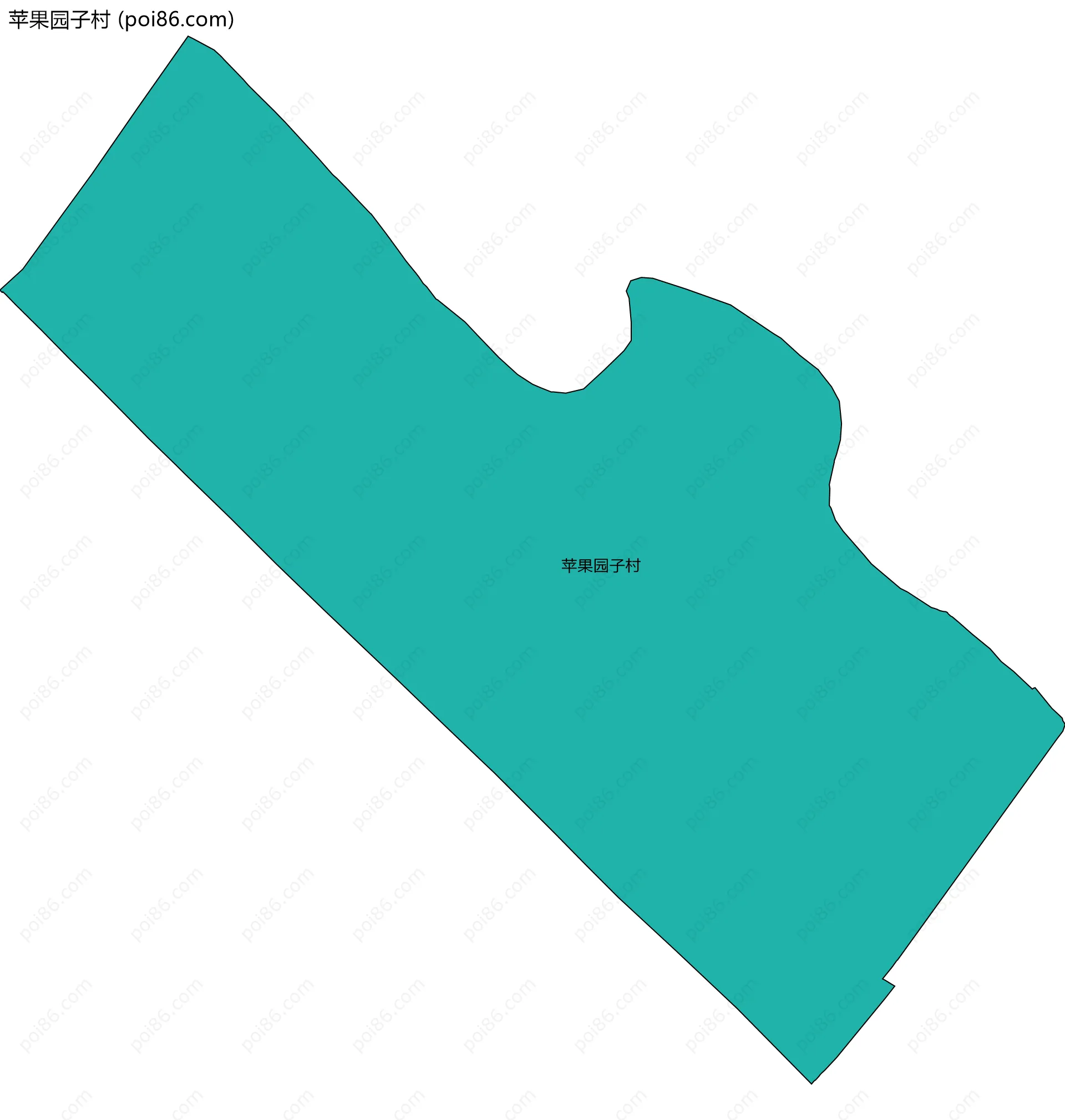 苹果园子村边界地图