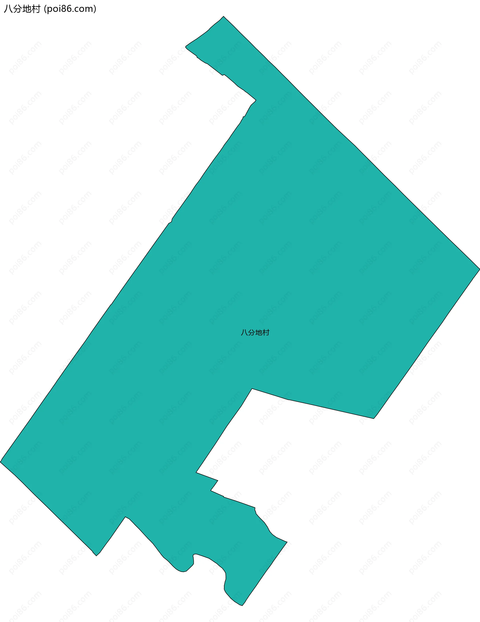 八分地村边界地图