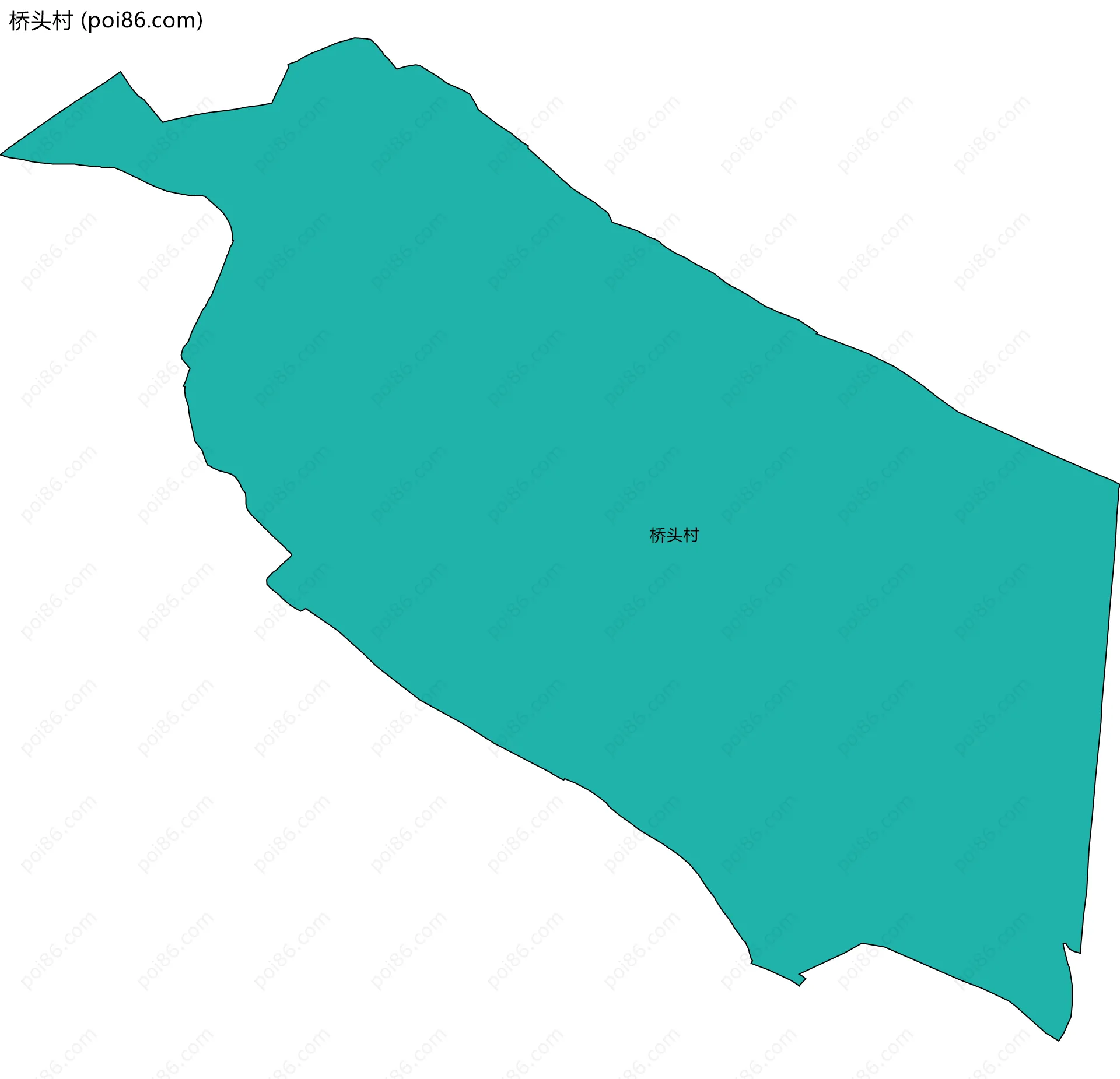 桥头村边界地图