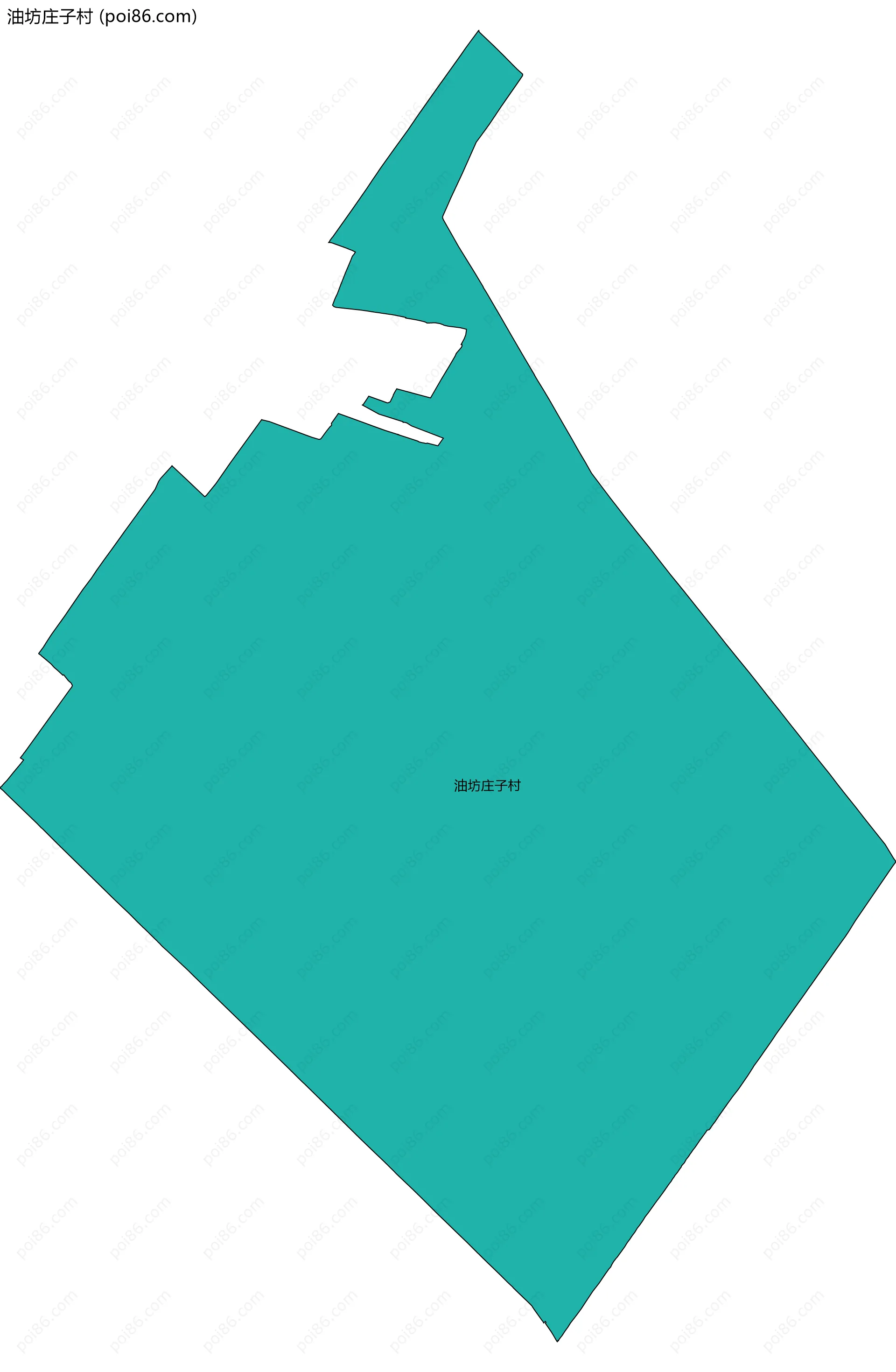 油坊庄子村边界地图