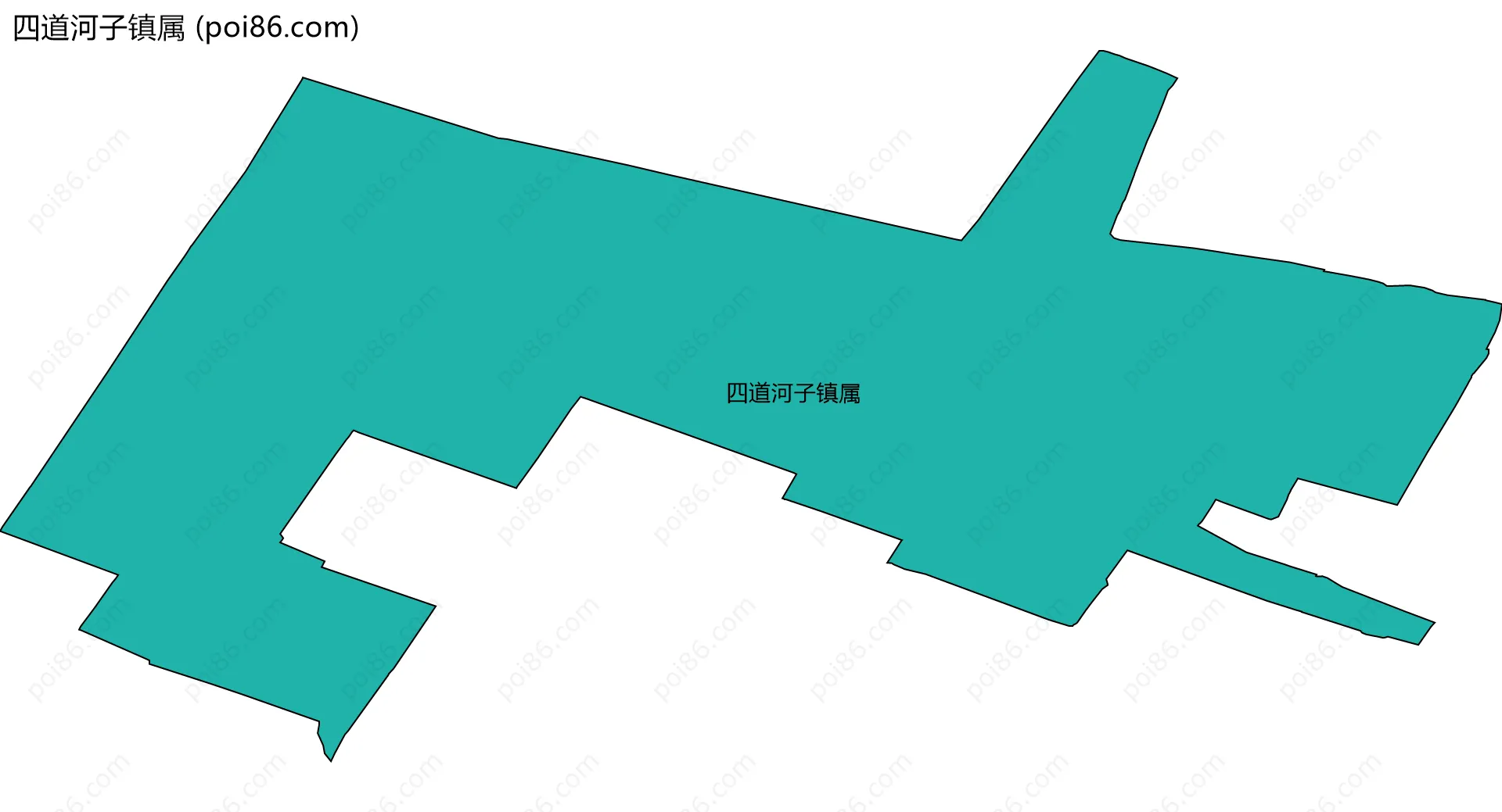 四道河子镇属边界地图