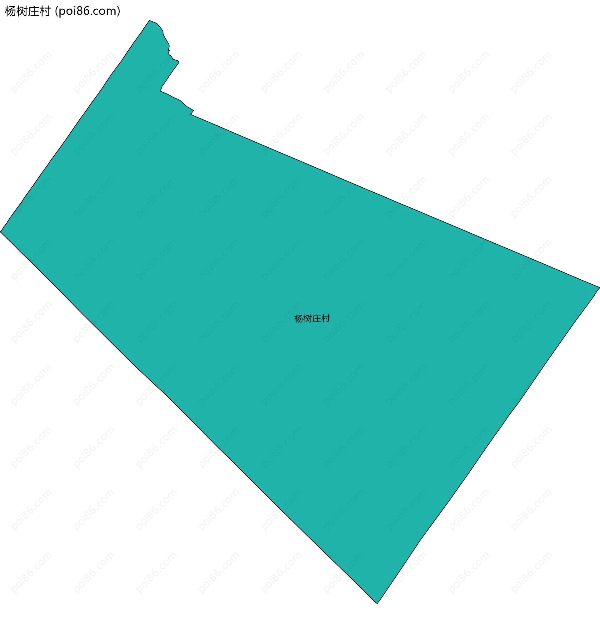 杨树庄村边界地图