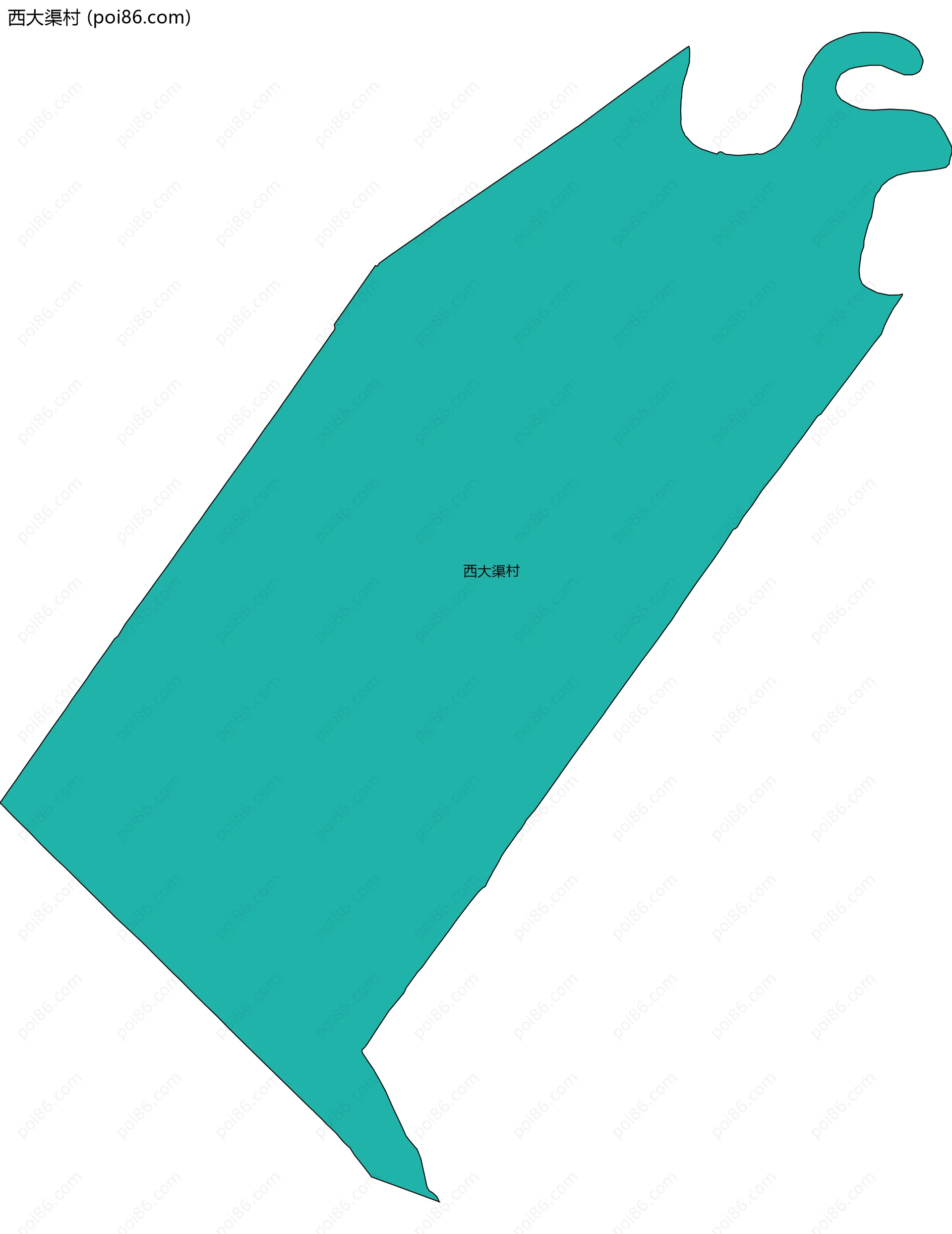 西大渠村边界地图