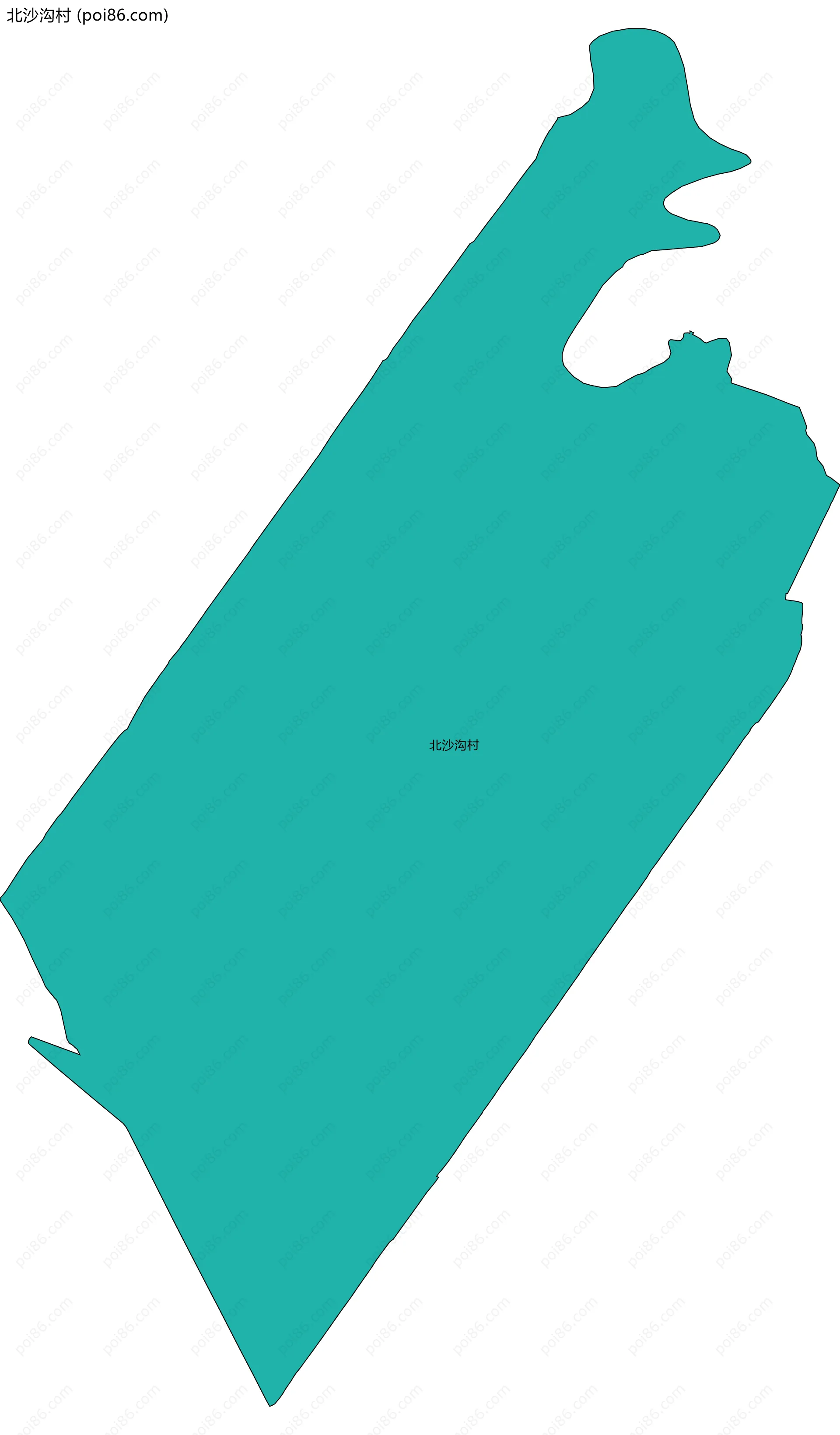 北沙沟村边界地图