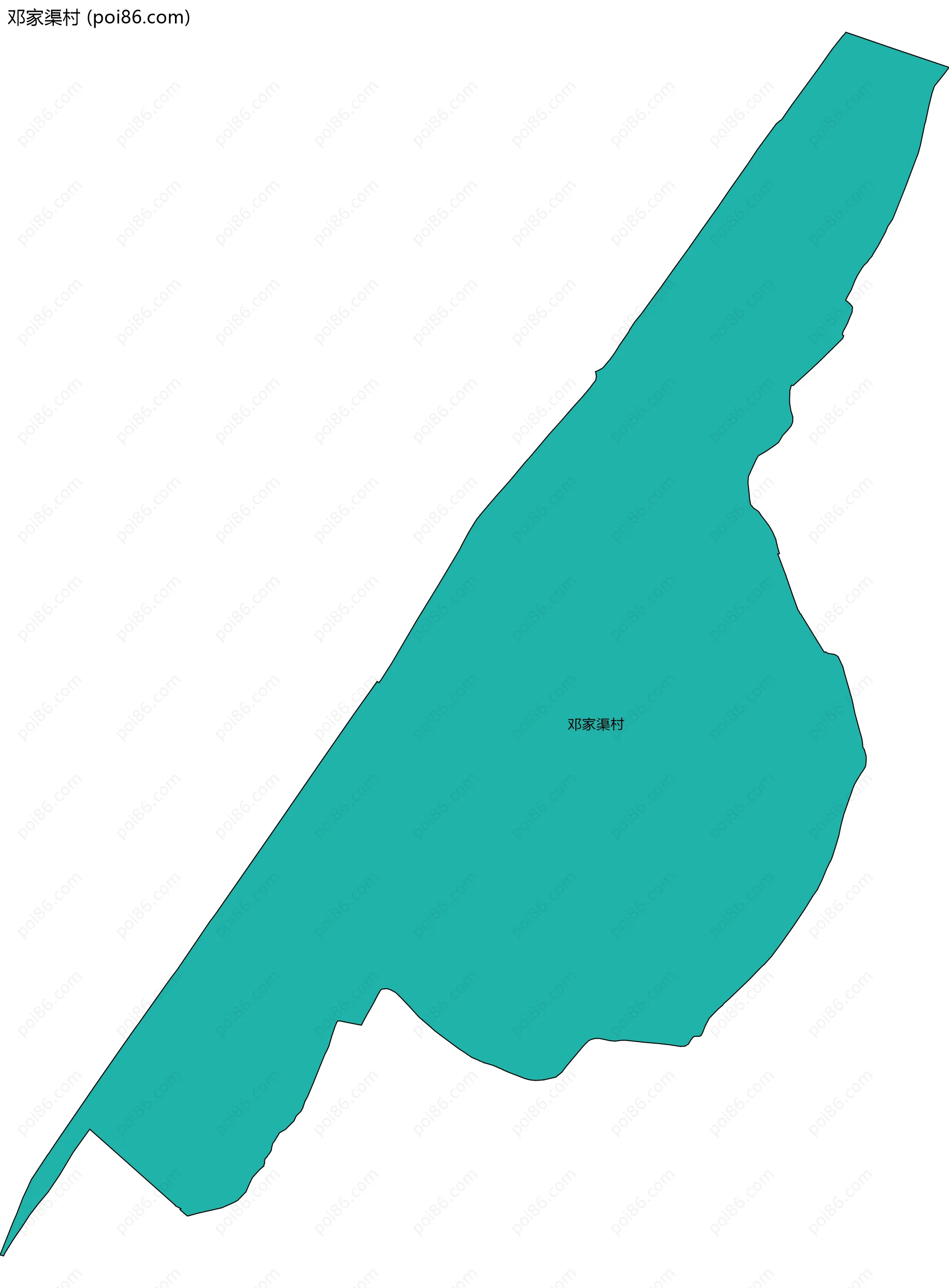邓家渠村边界地图