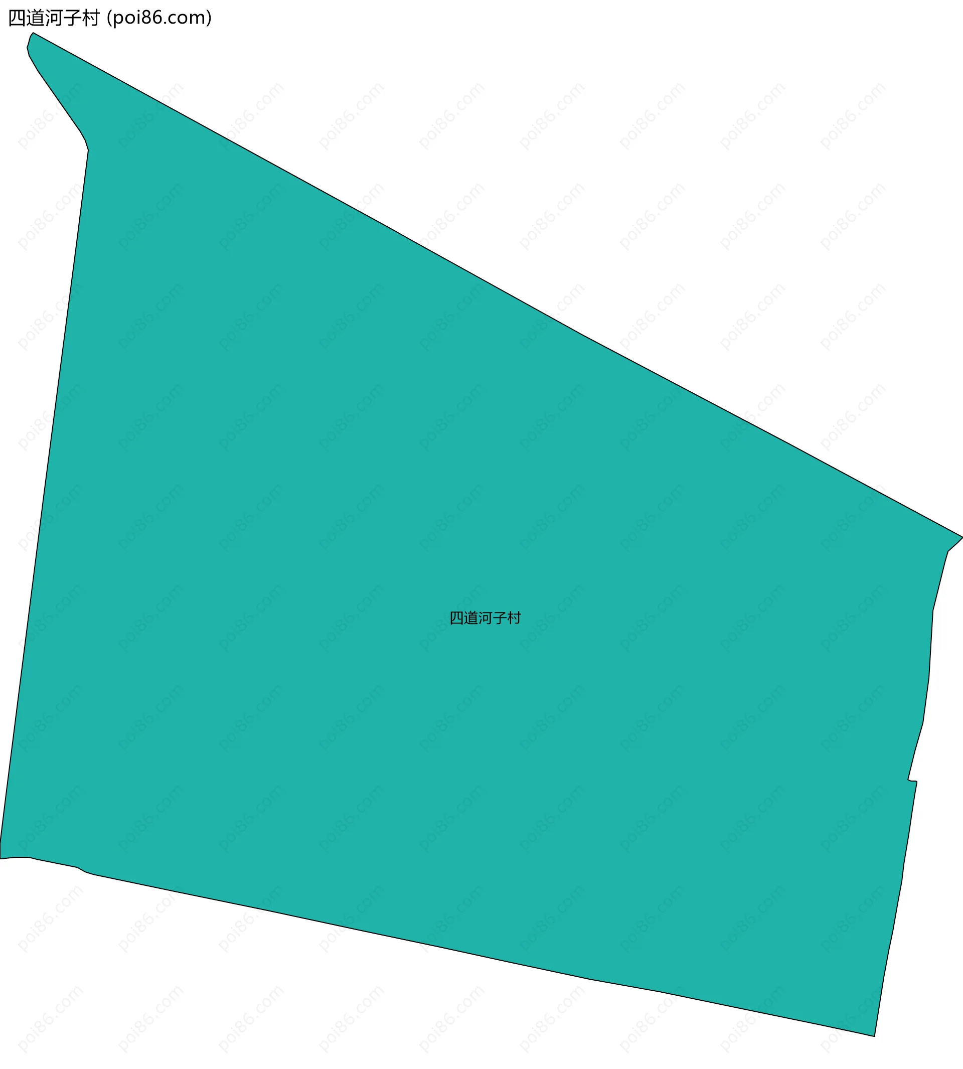 四道河子村边界地图