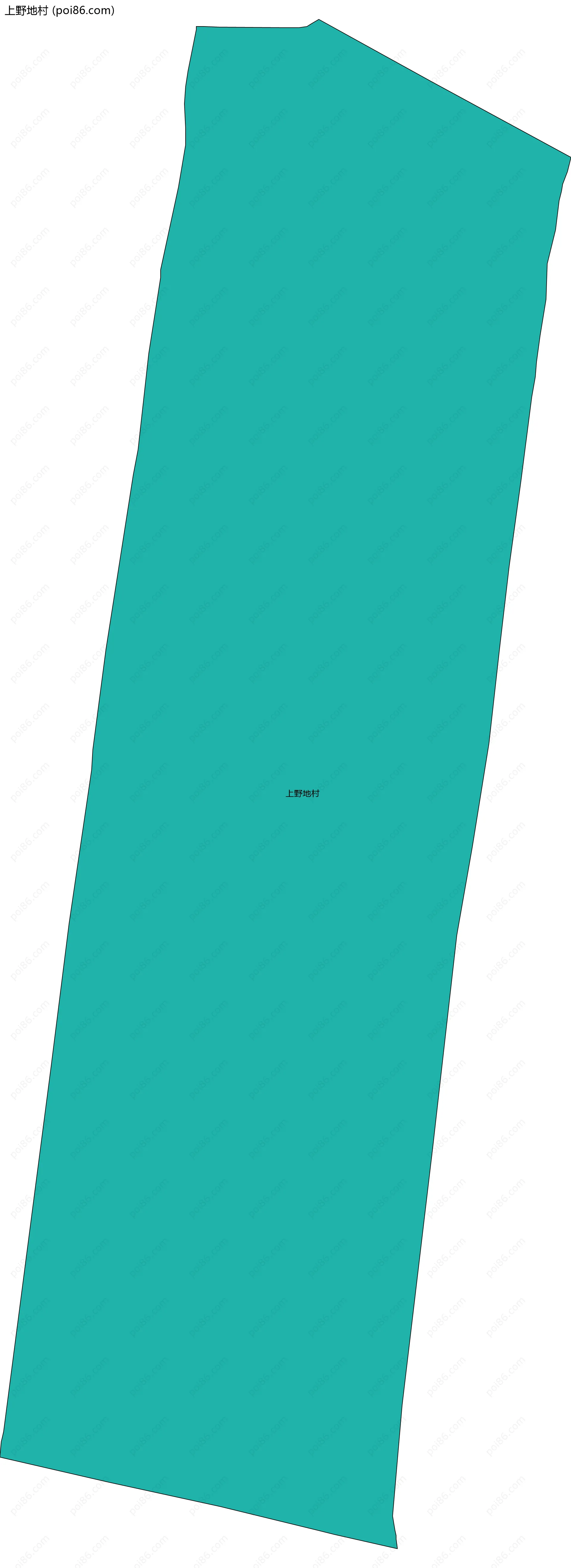 上野地村边界地图