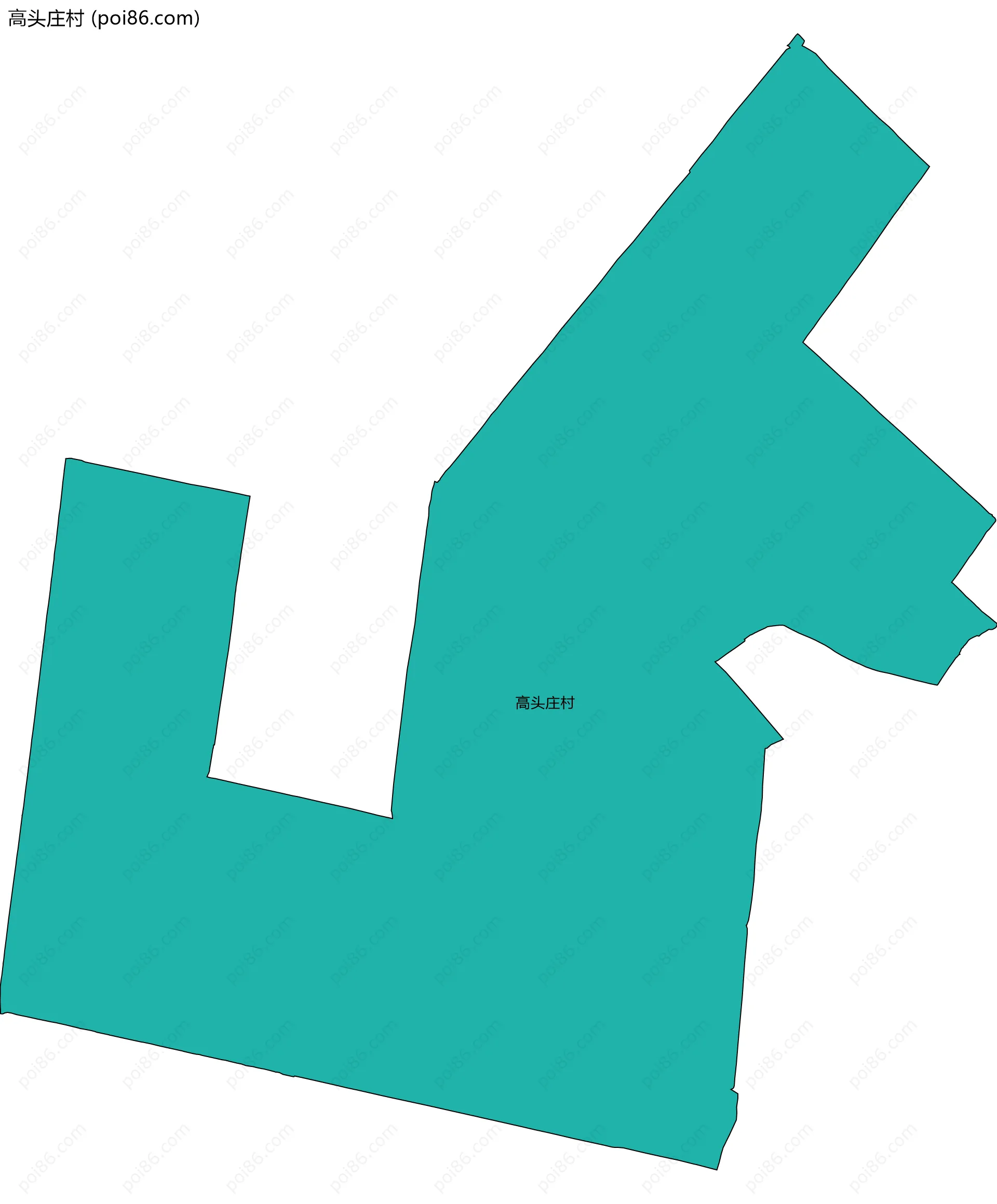 高头庄村边界地图