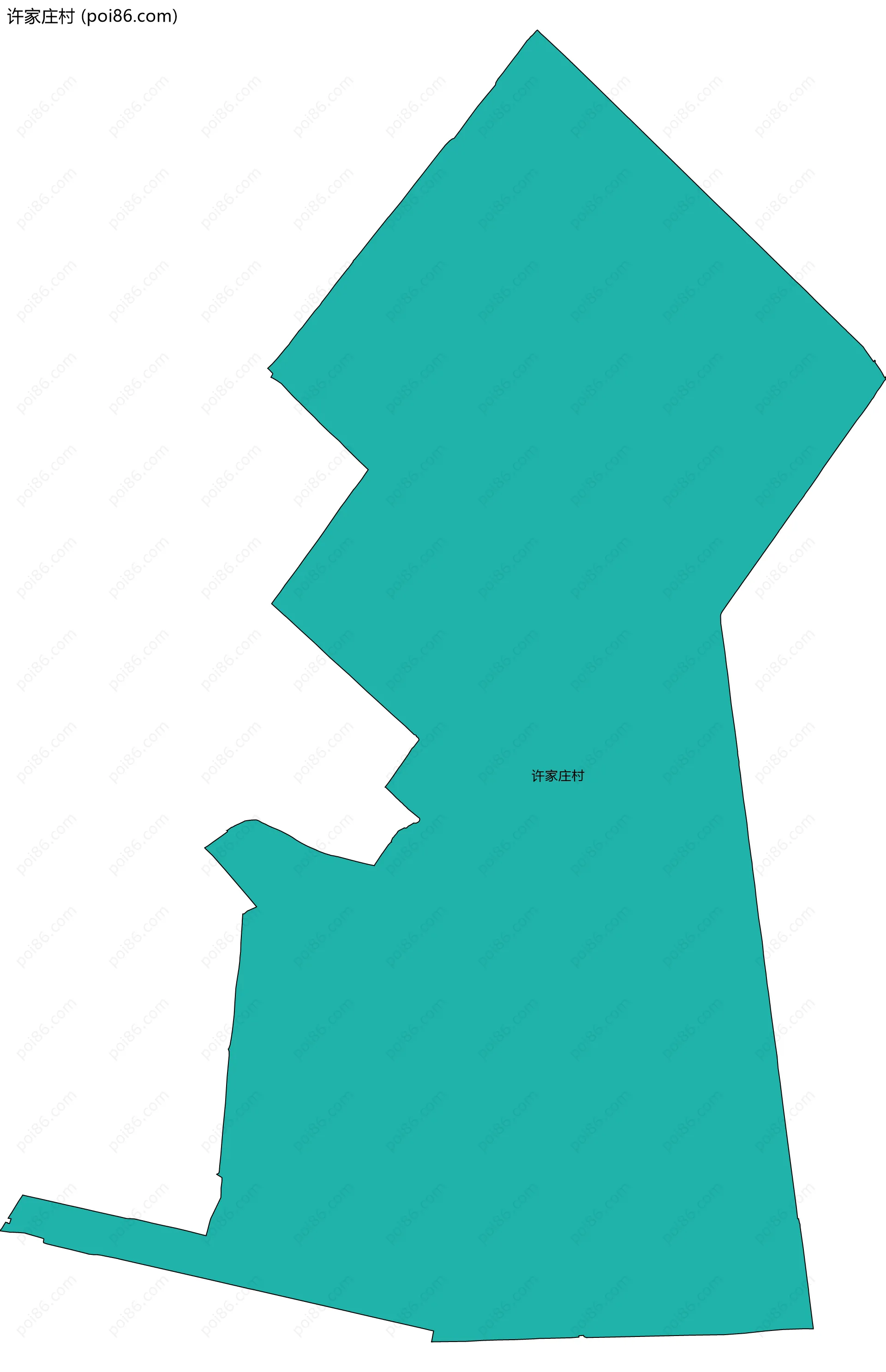 许家庄村边界地图