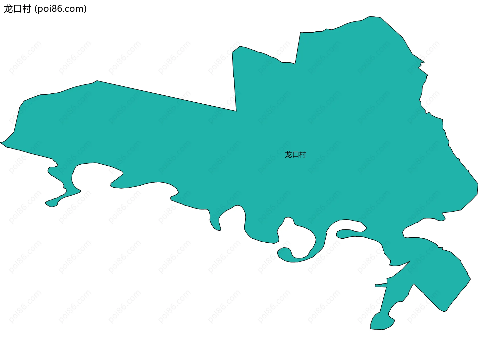 龙口村边界地图