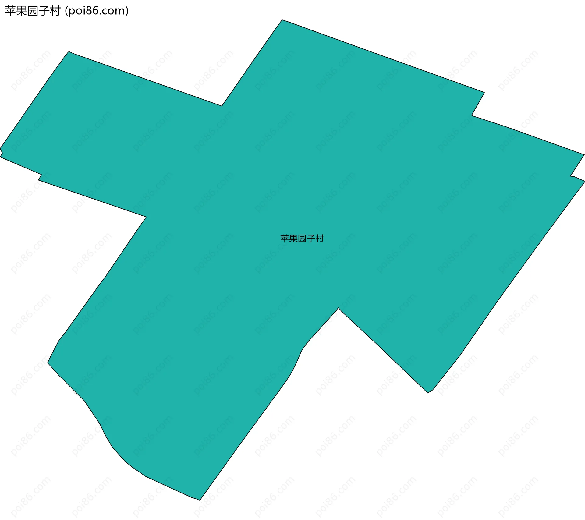 苹果园子村边界地图