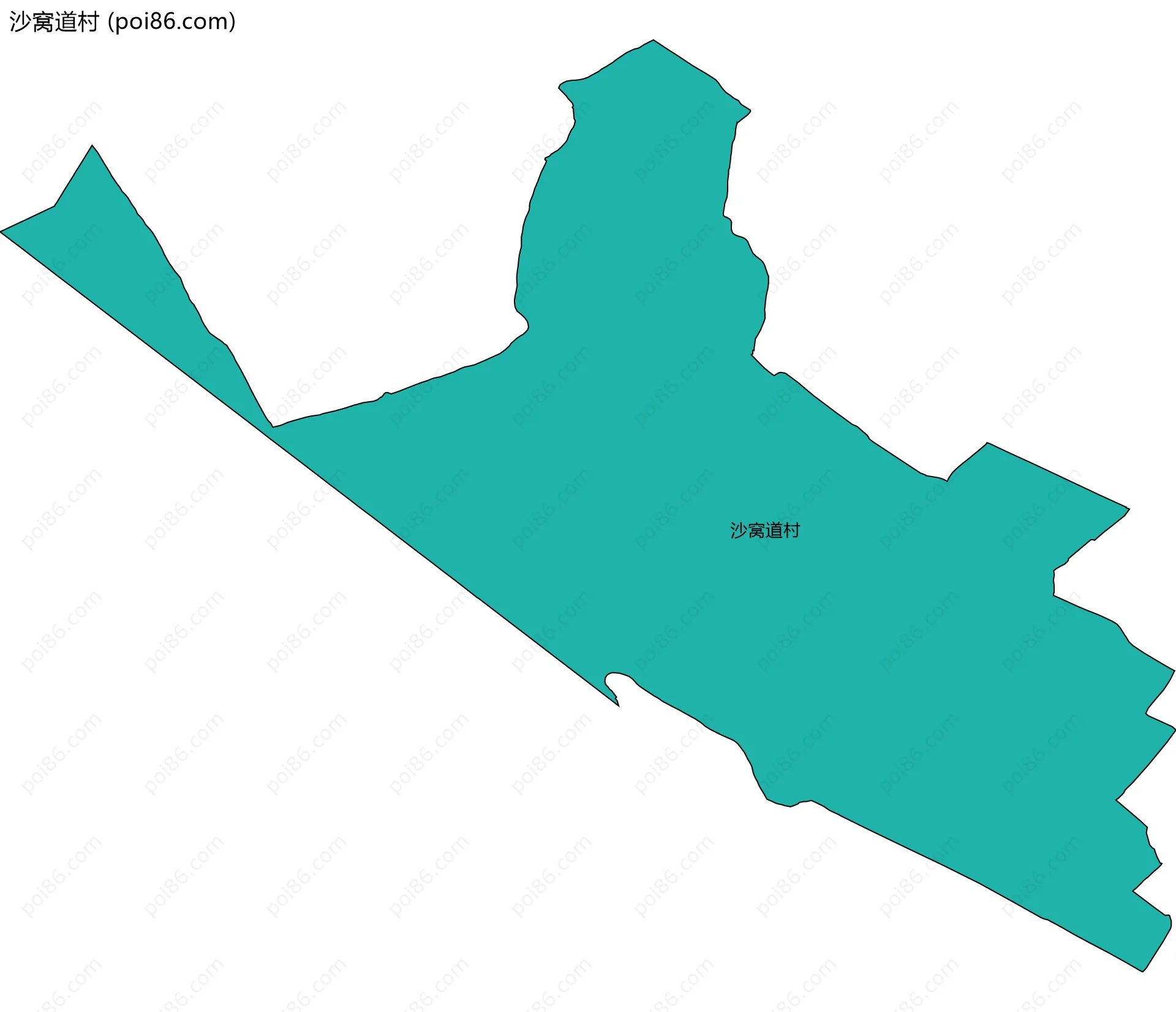沙窝道村边界地图