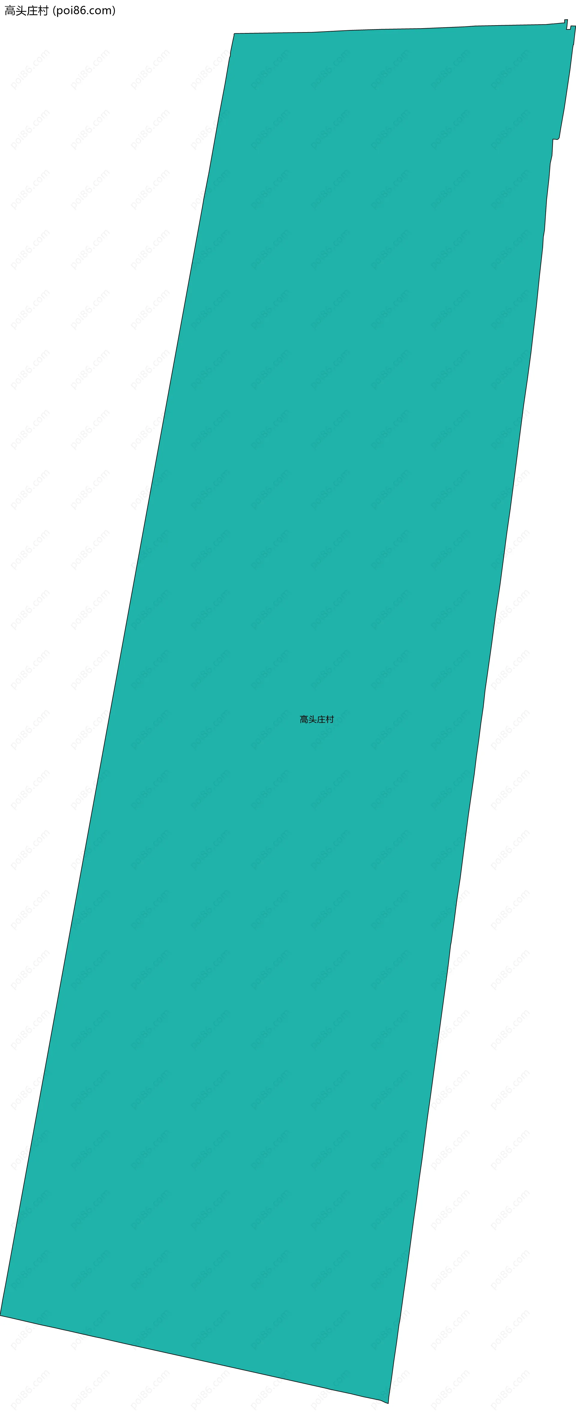 高头庄村边界地图