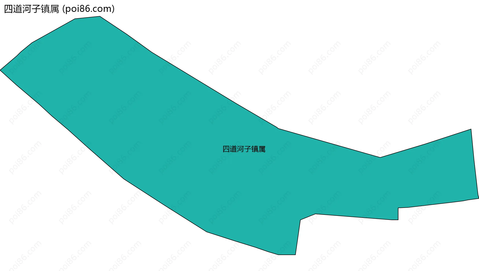 四道河子镇属边界地图