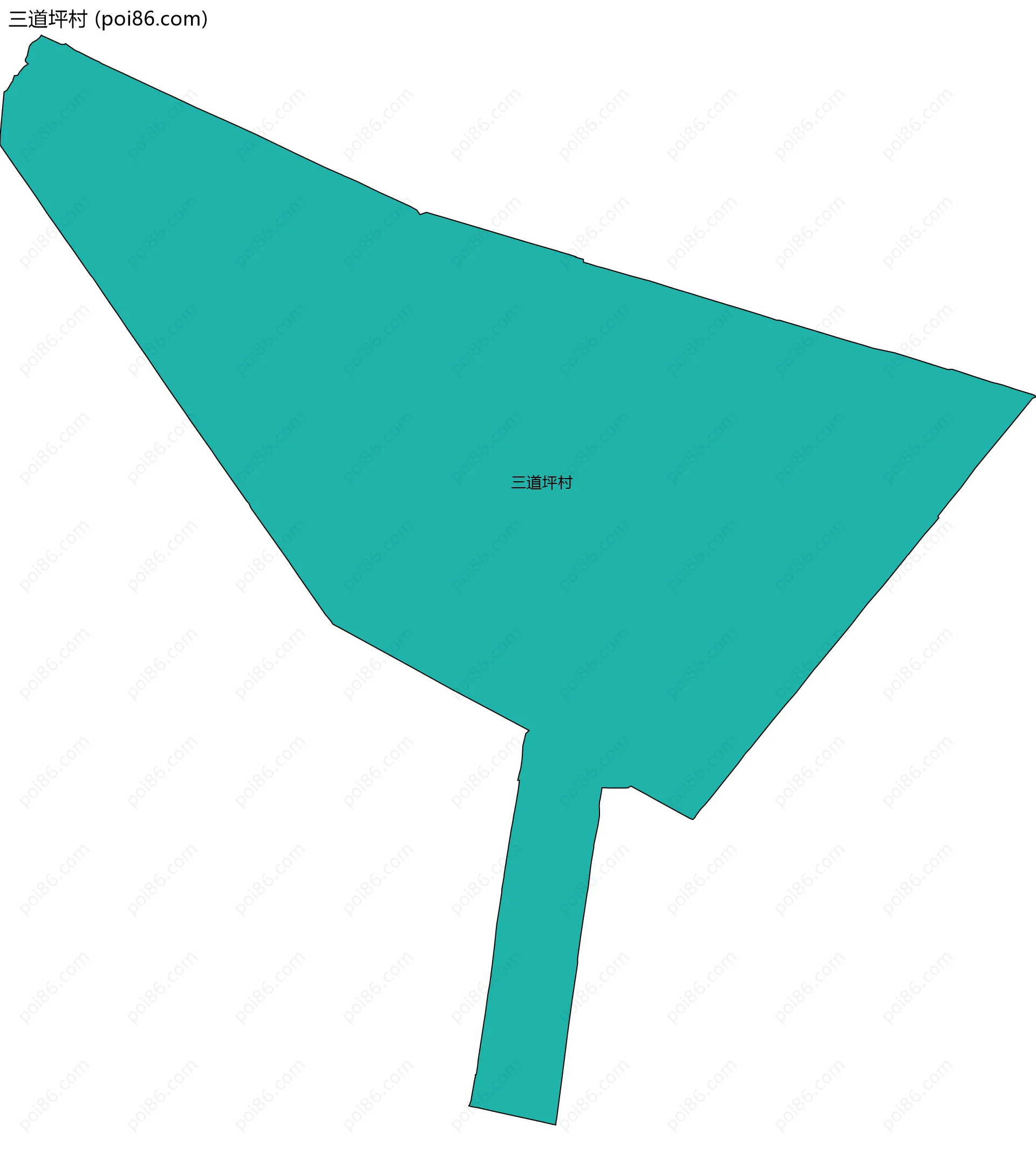 三道坪村边界地图