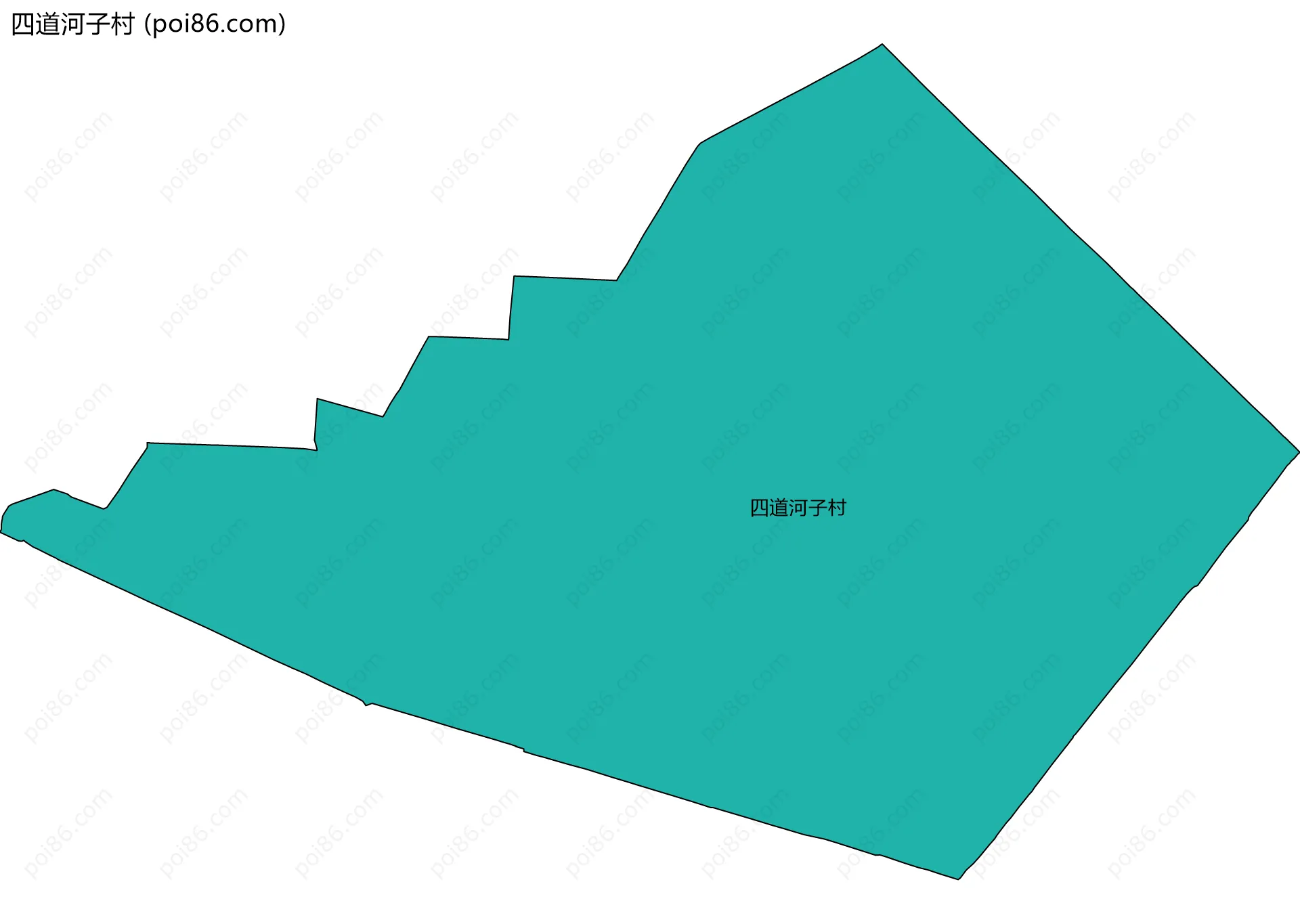 四道河子村边界地图