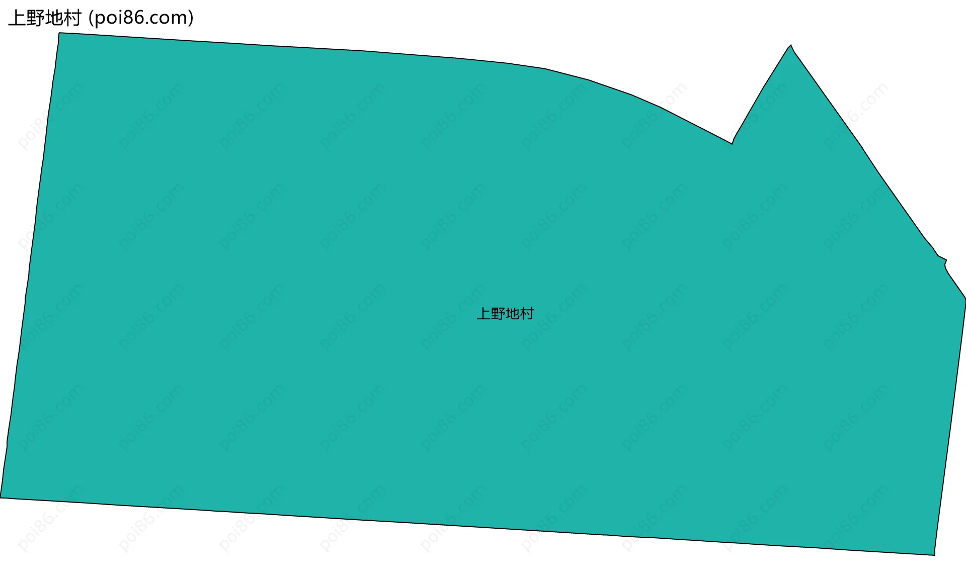 上野地村边界地图
