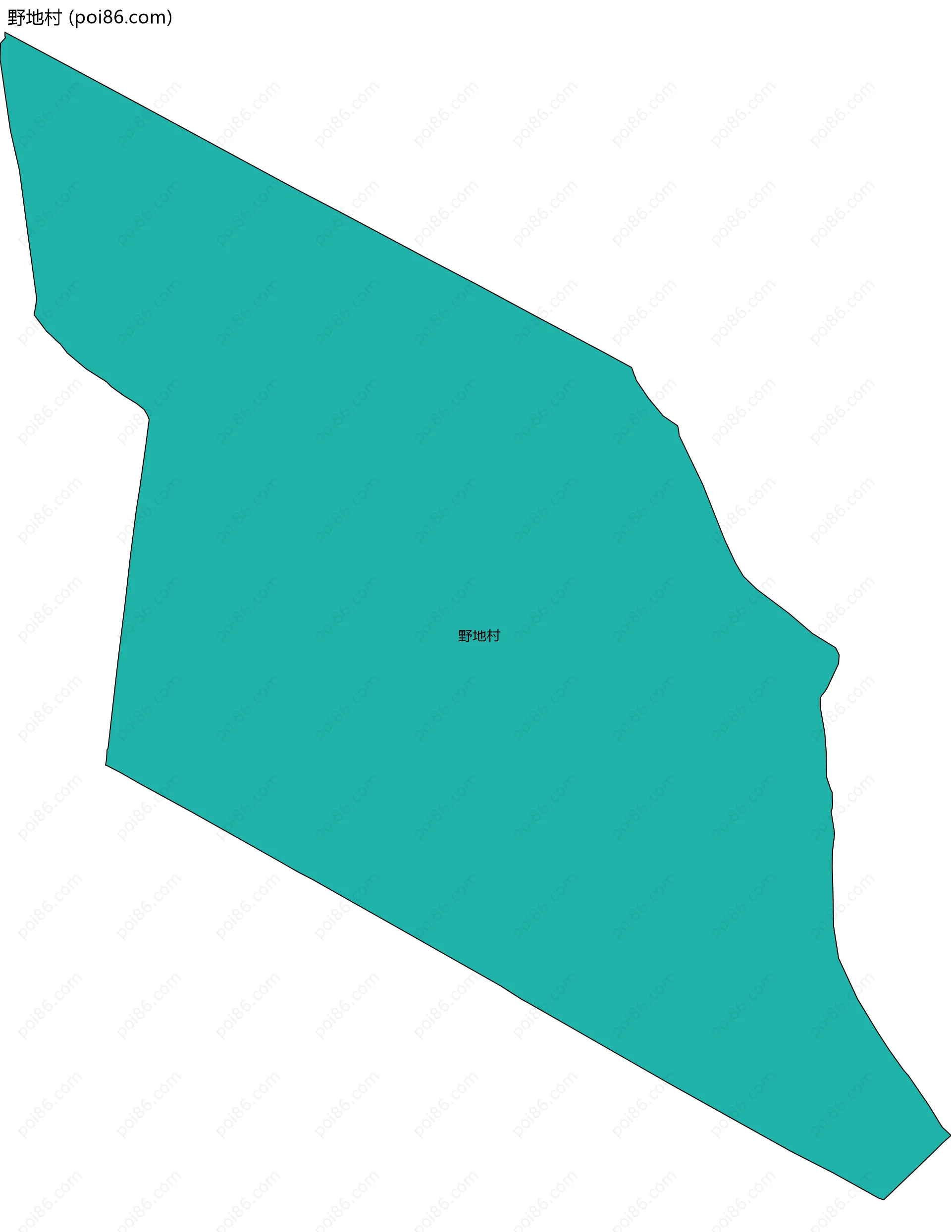 野地村边界地图