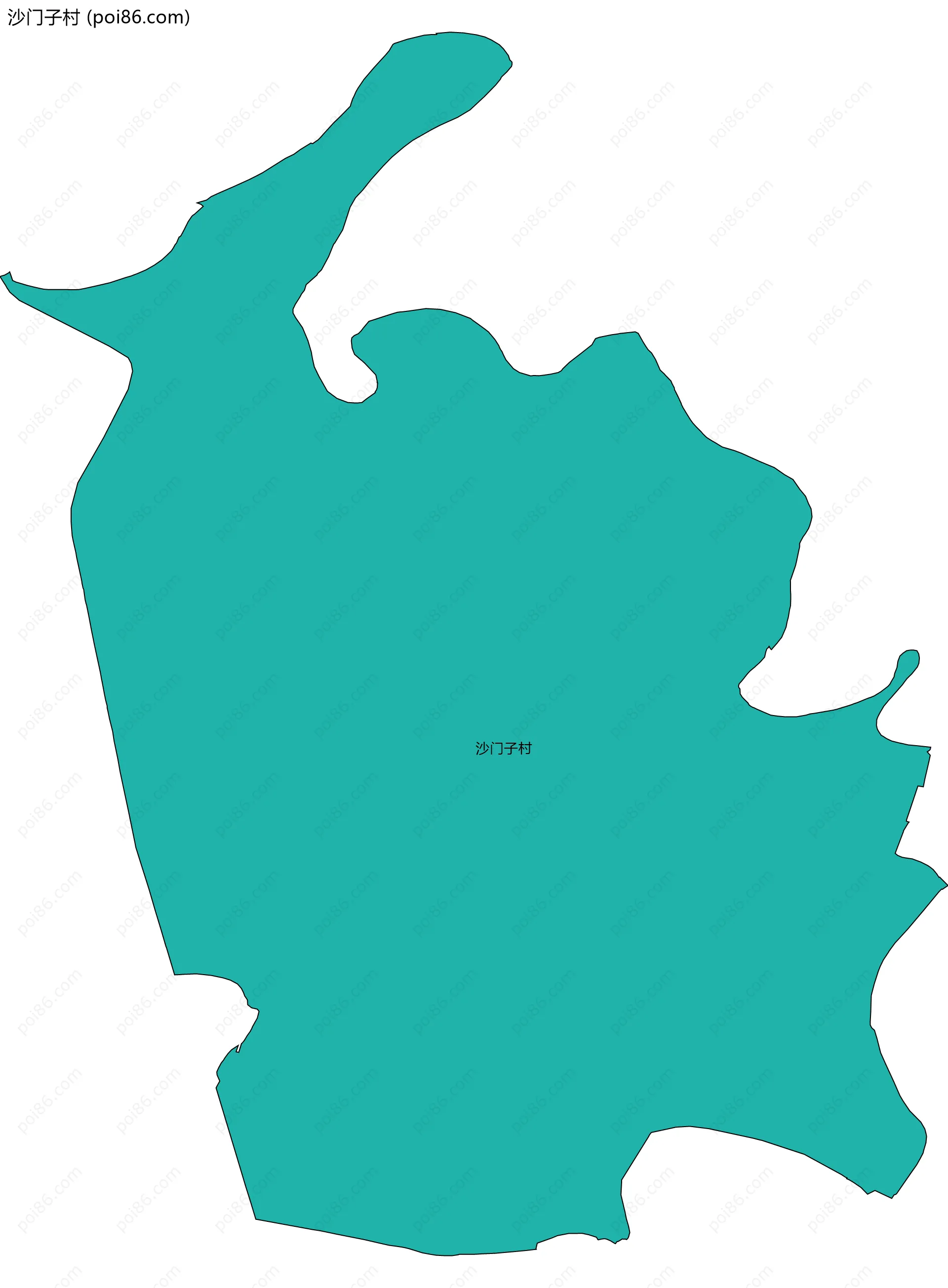 沙门子村边界地图