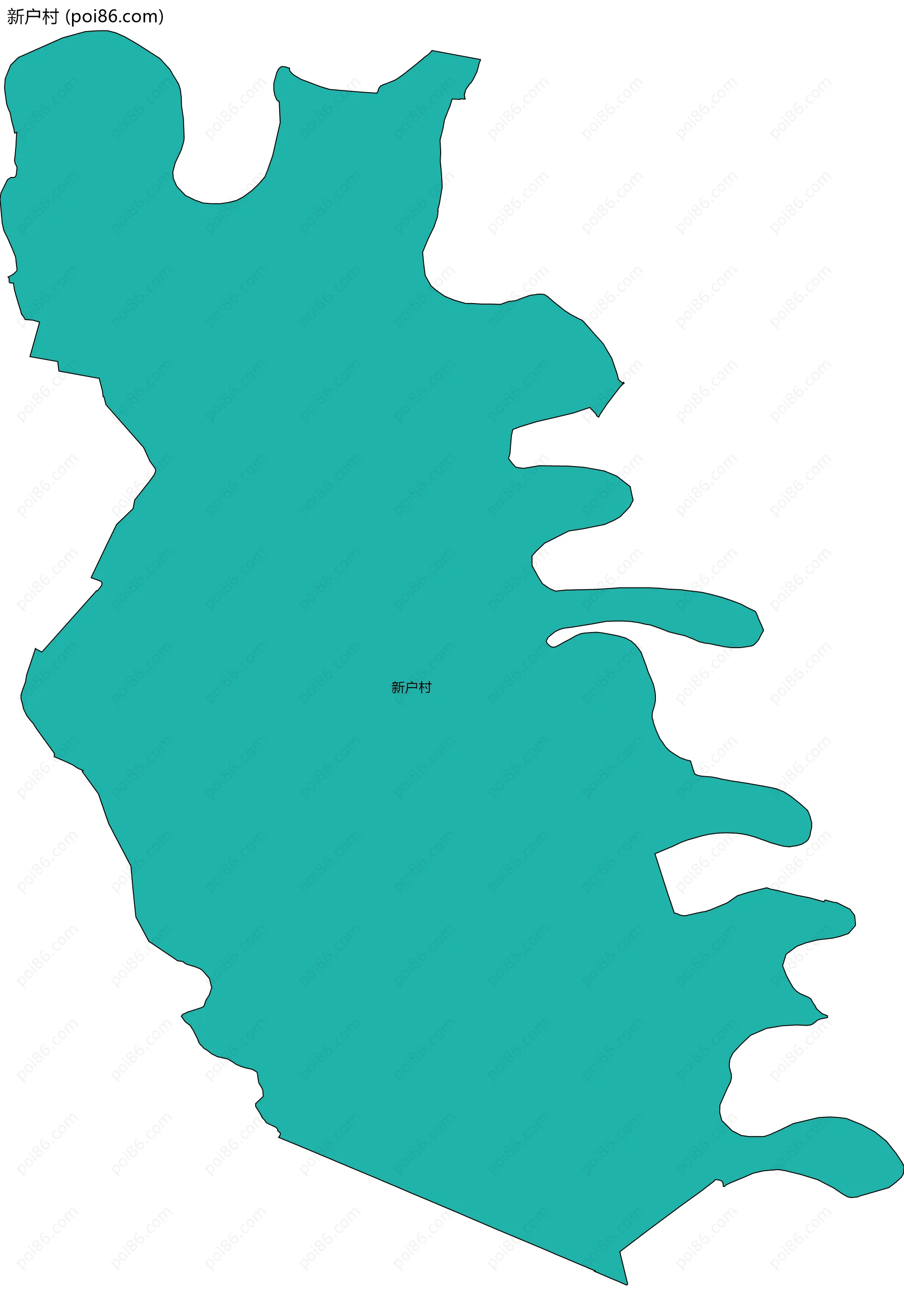 新户村边界地图