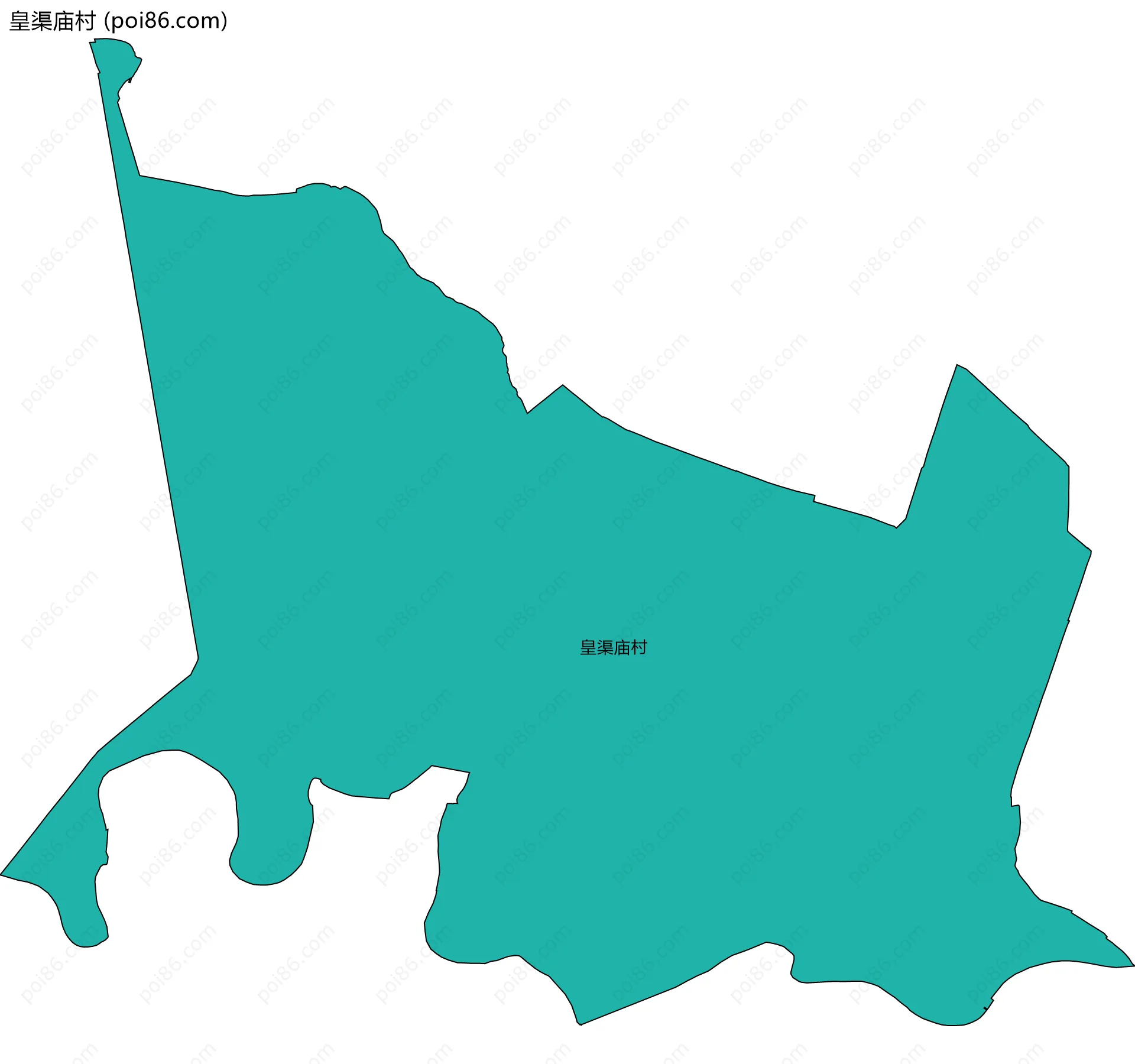 皇渠庙村边界地图