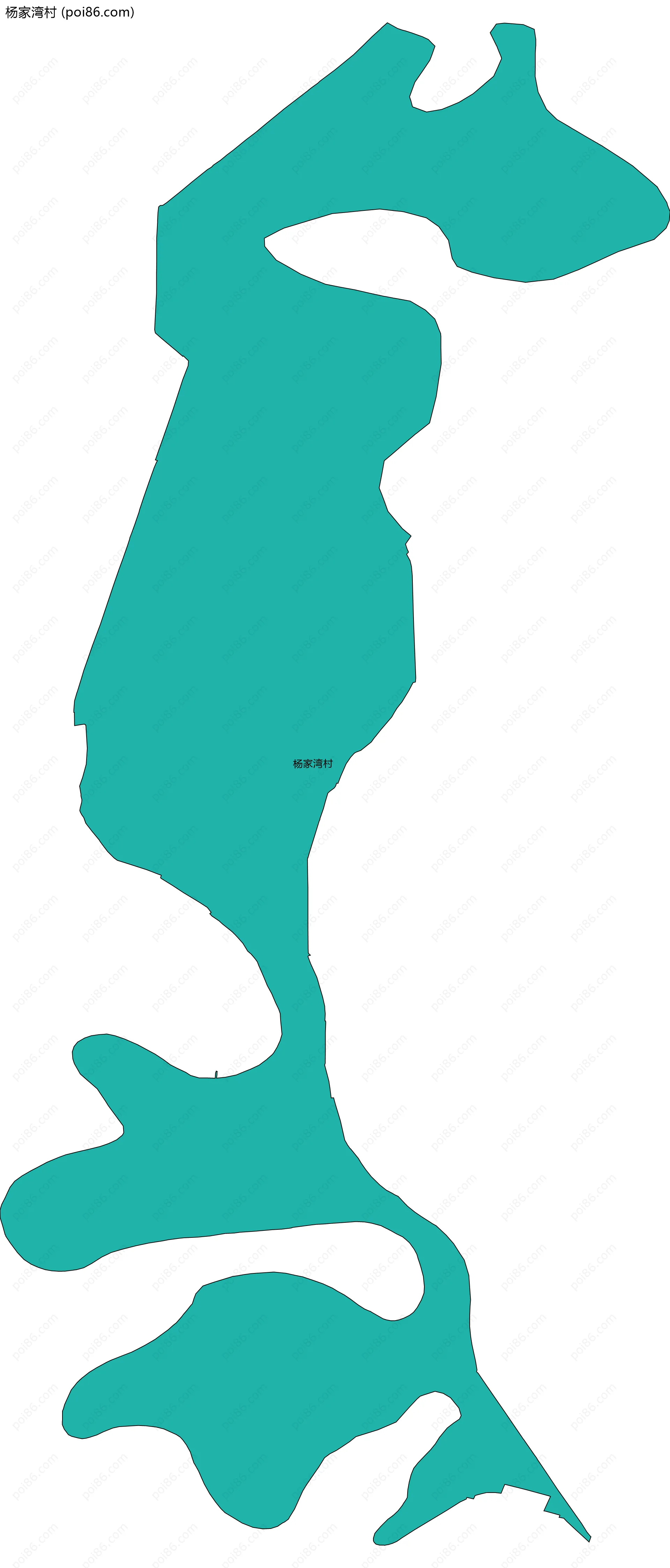 杨家湾村边界地图