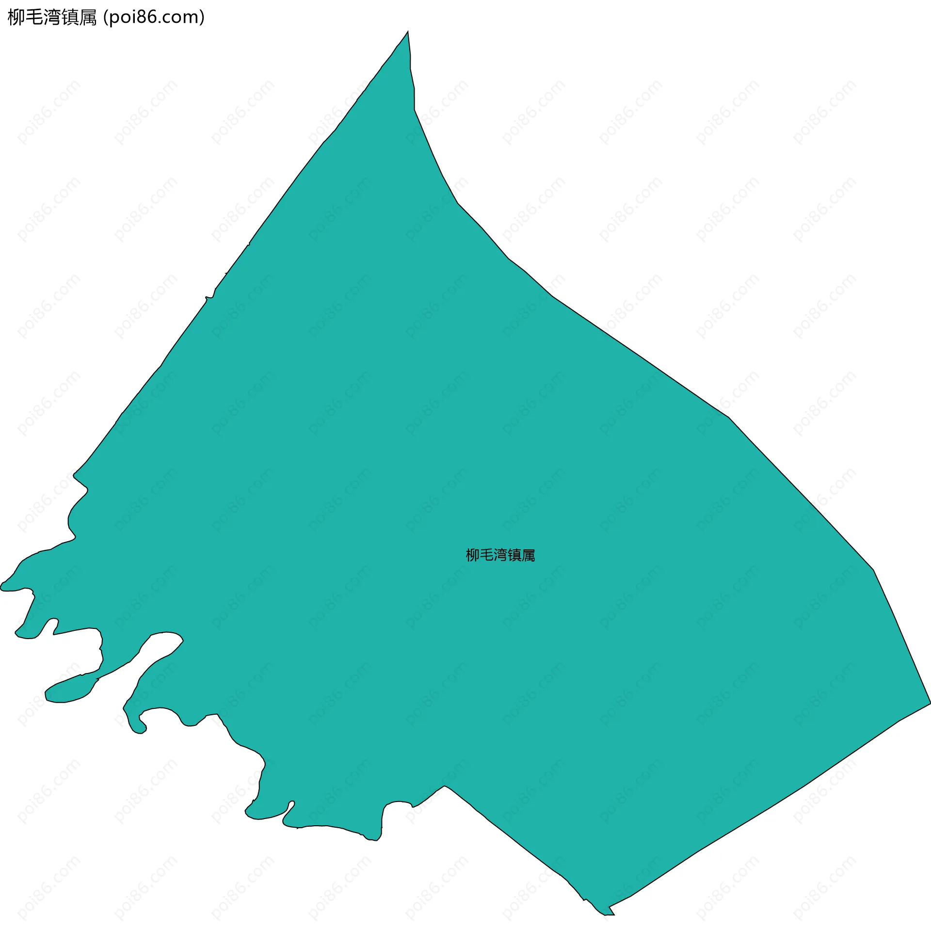 柳毛湾镇属边界地图