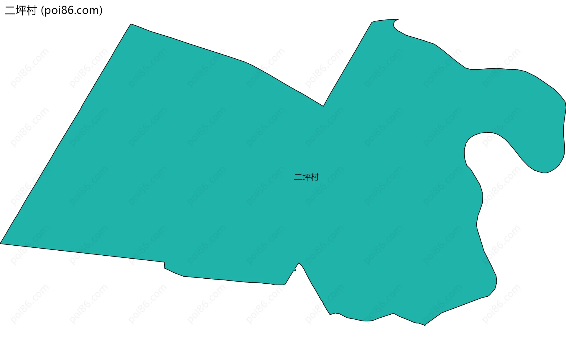 二坪村边界地图