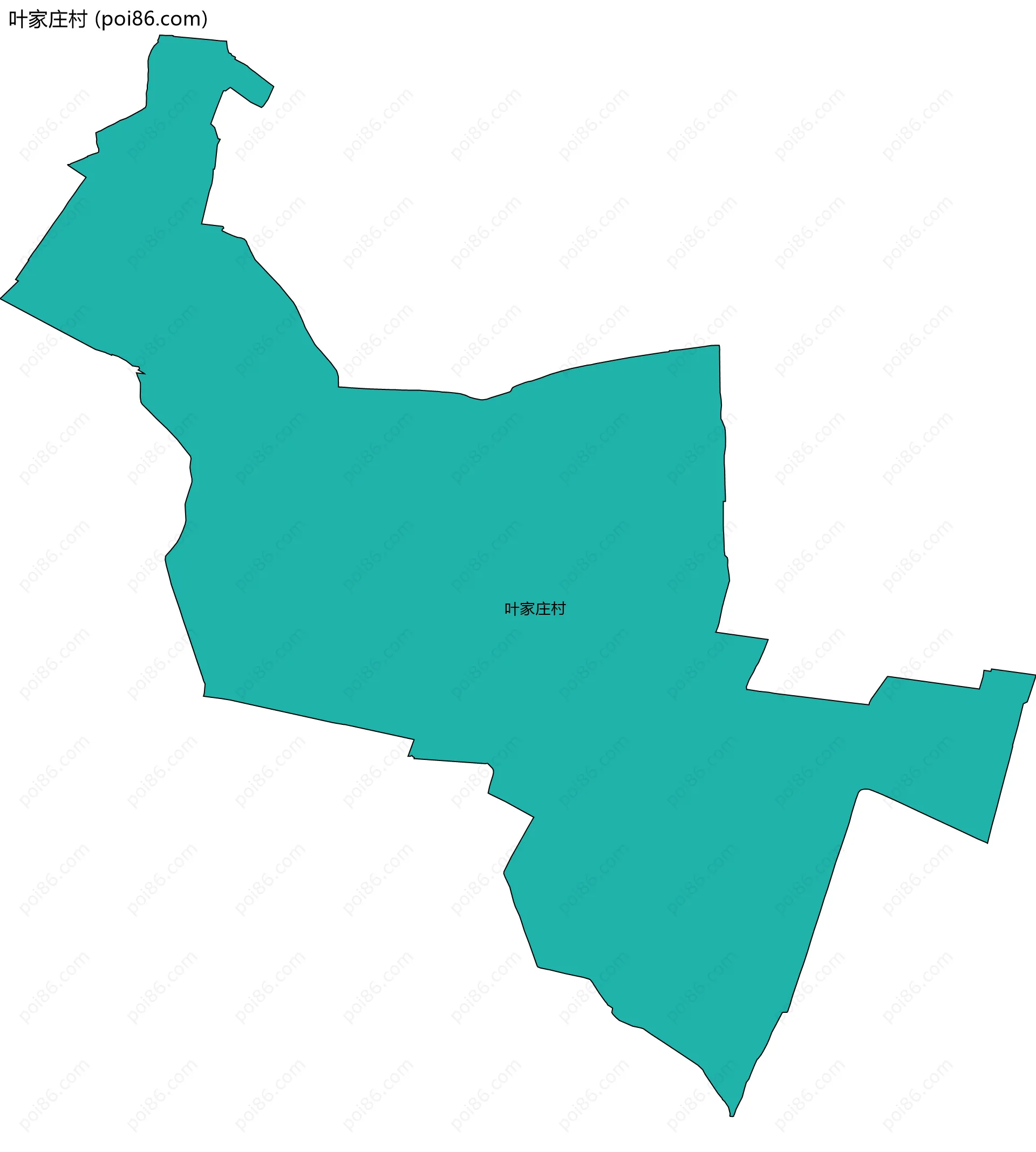 叶家庄村边界地图