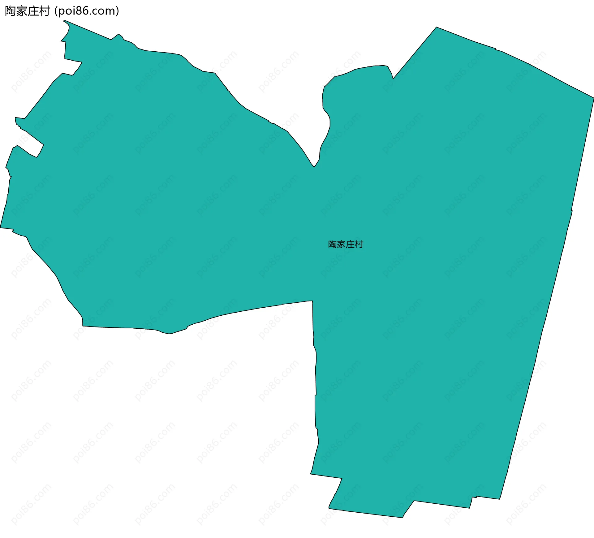 陶家庄村边界地图