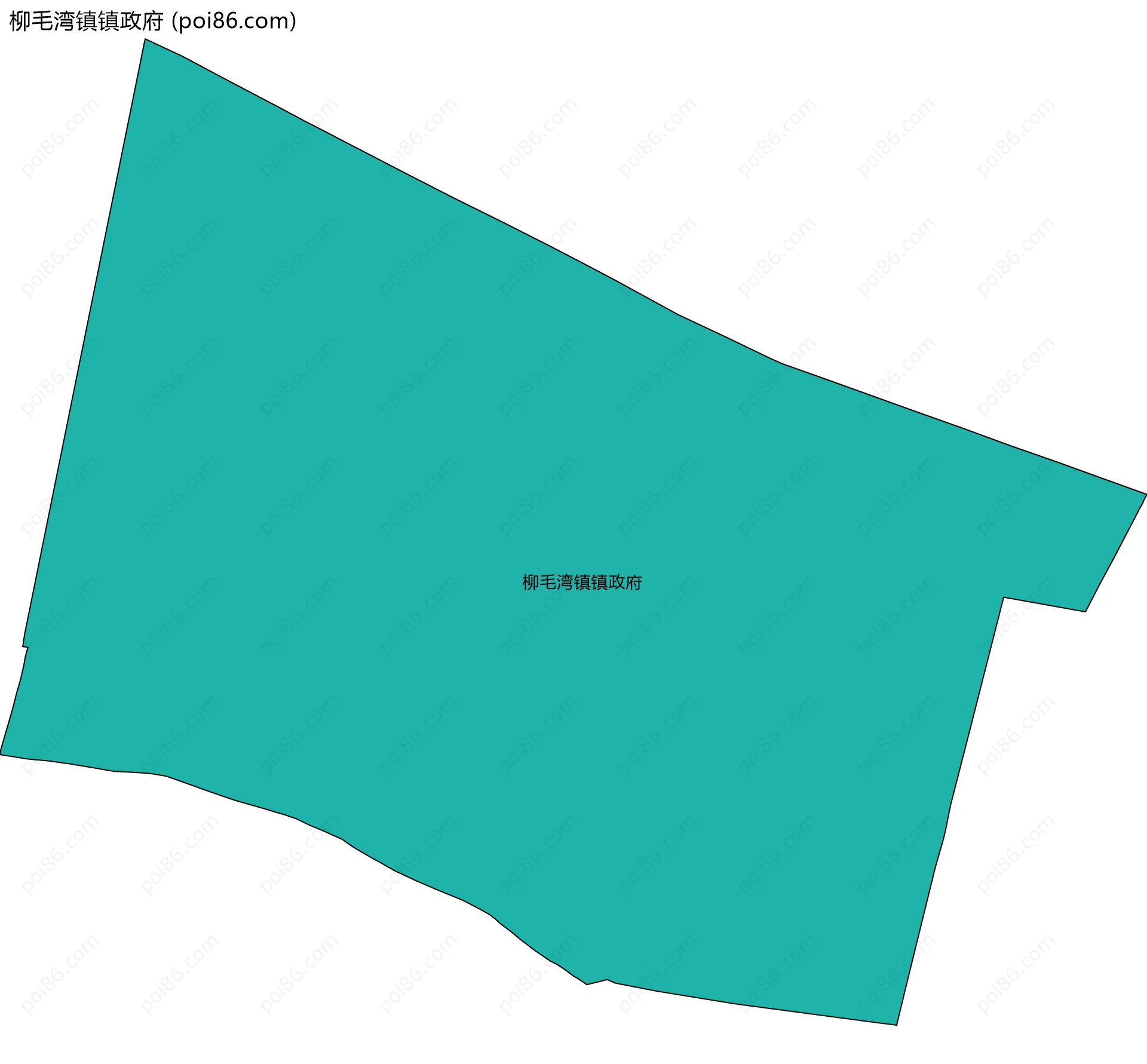 柳毛湾镇镇政府边界地图