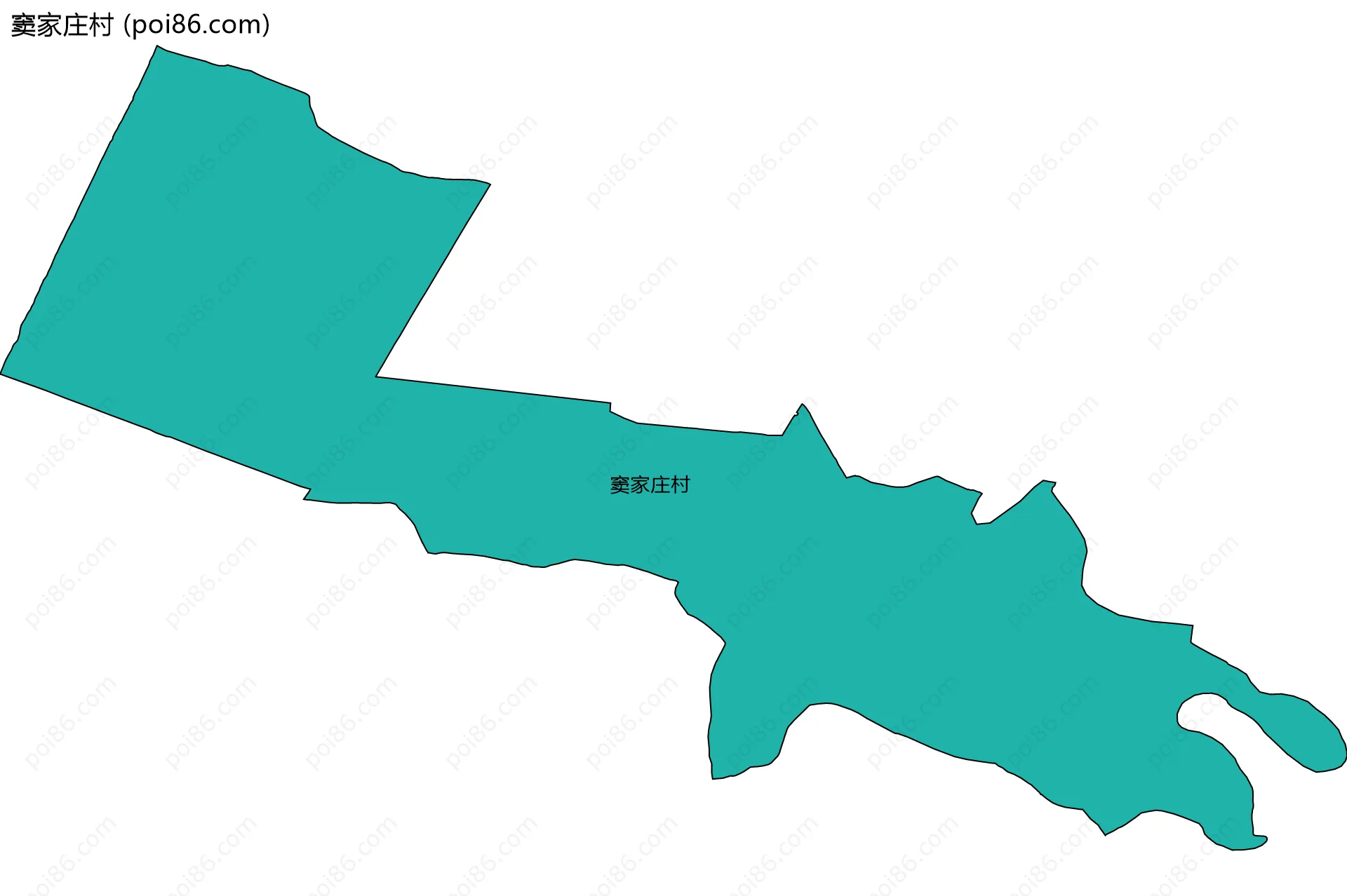 窦家庄村边界地图