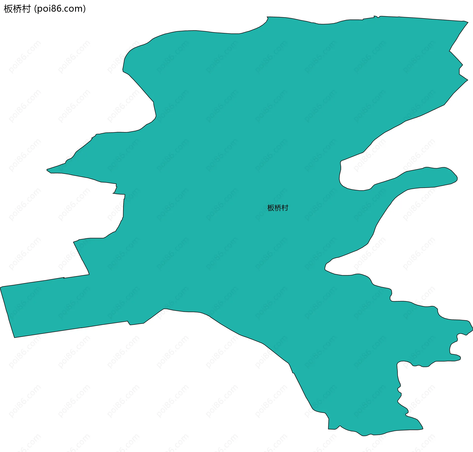 板桥村边界地图