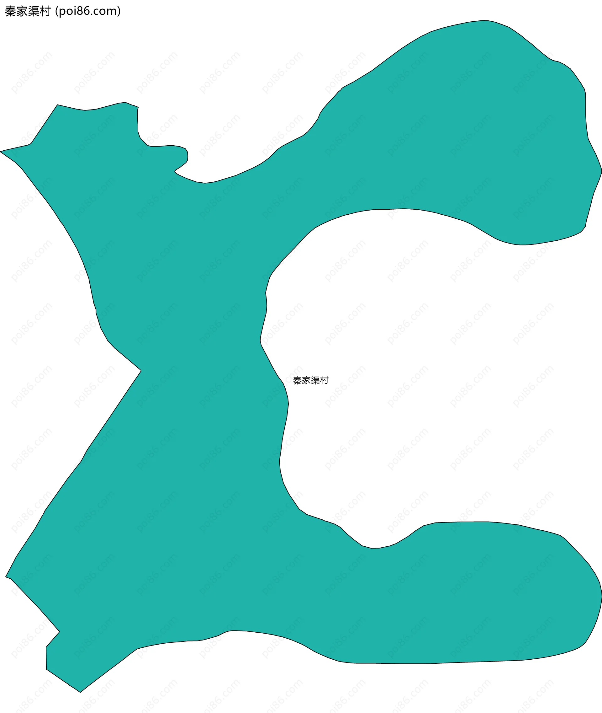 秦家渠村边界地图