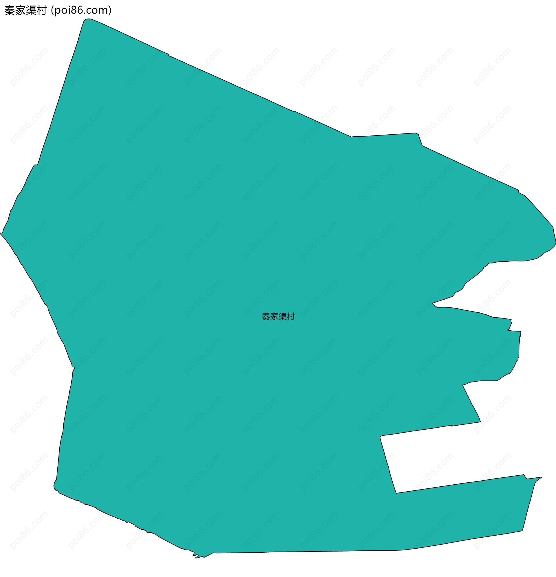 秦家渠村边界地图