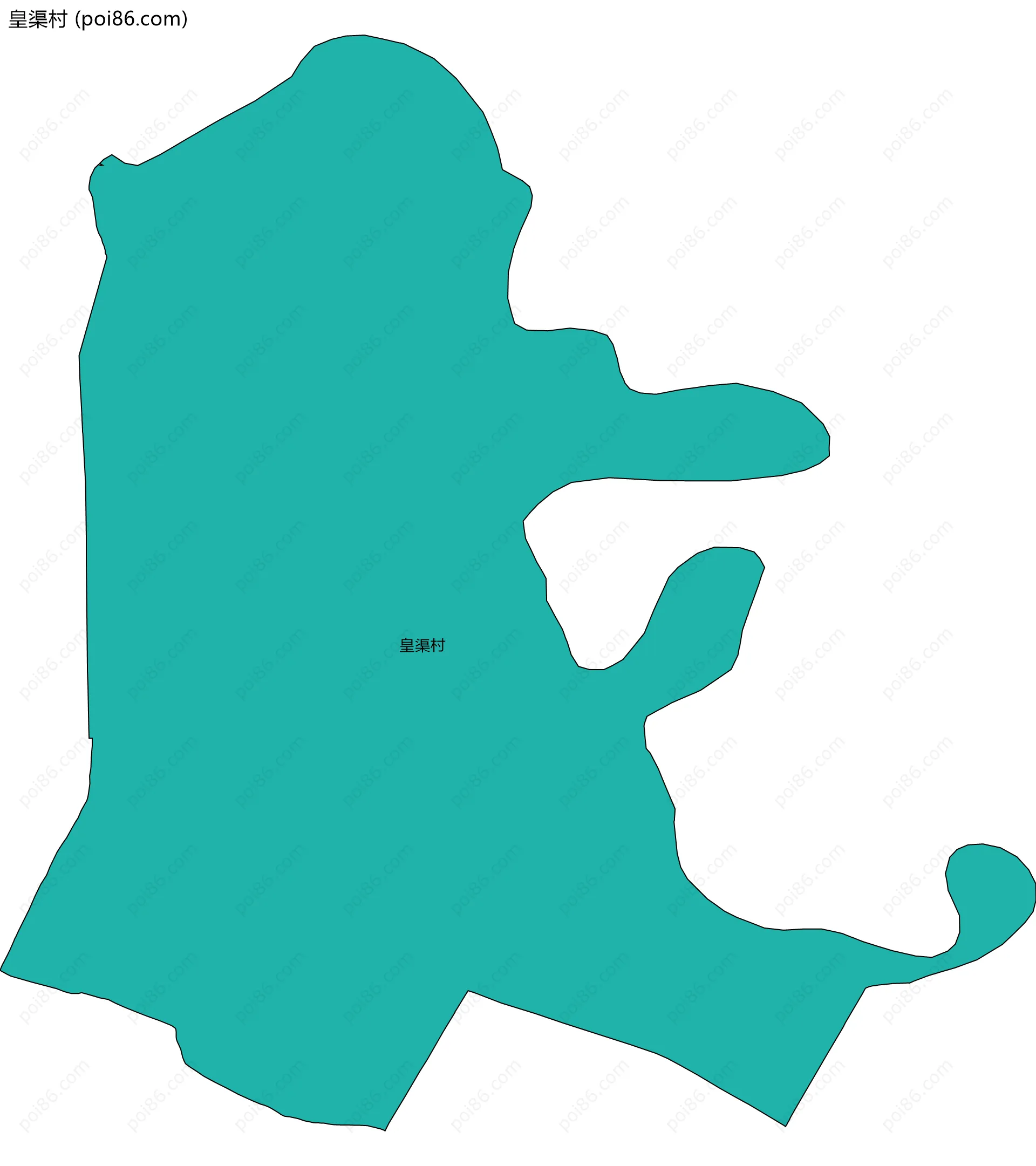 皇渠村边界地图