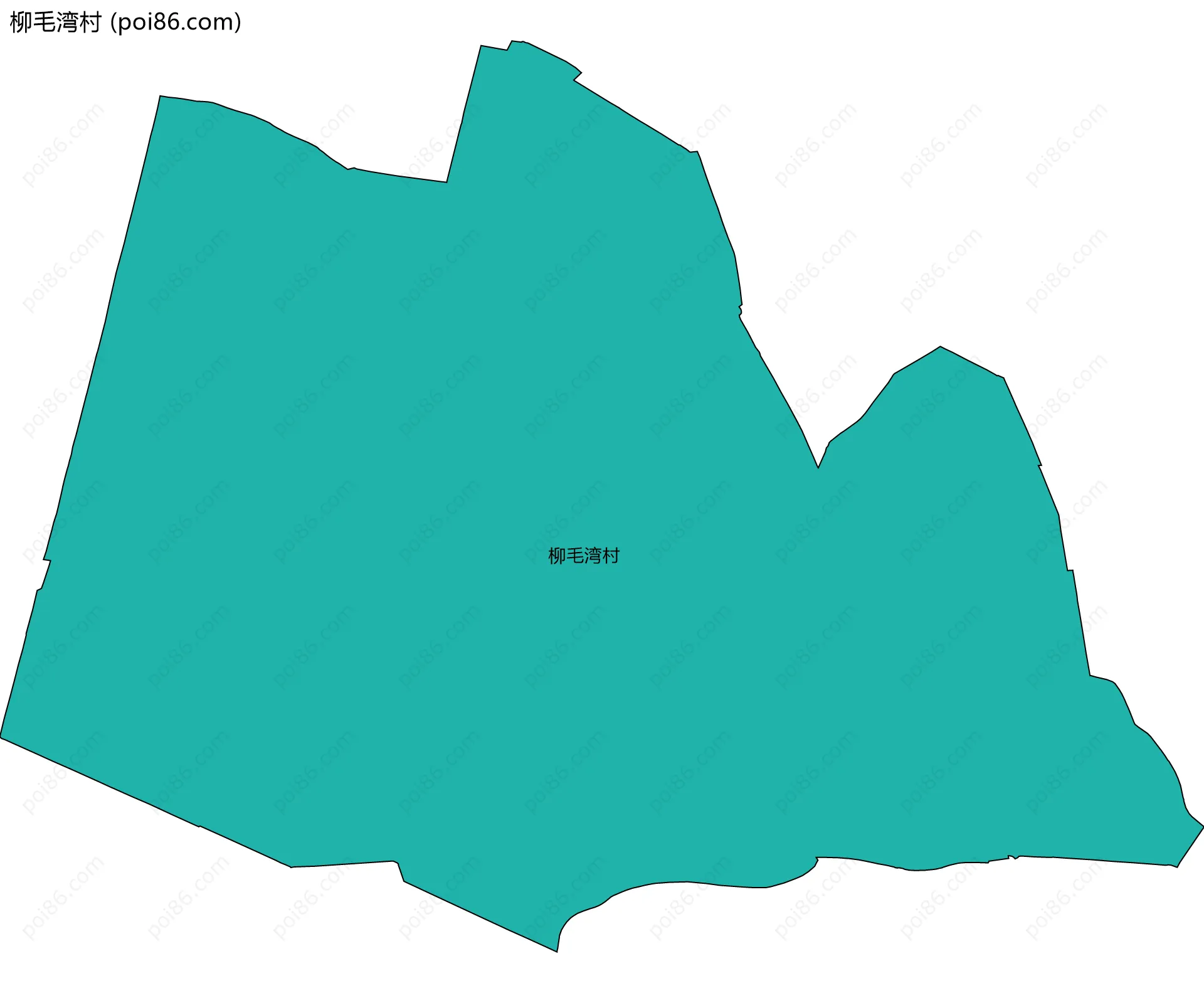 柳毛湾村边界地图