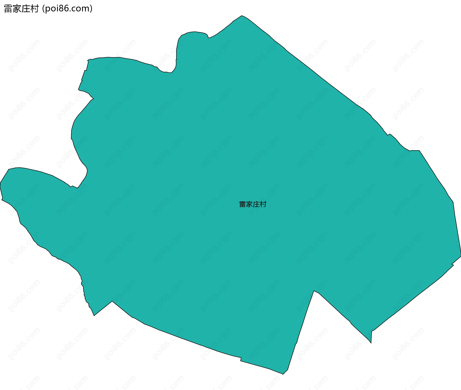 雷家庄村边界地图