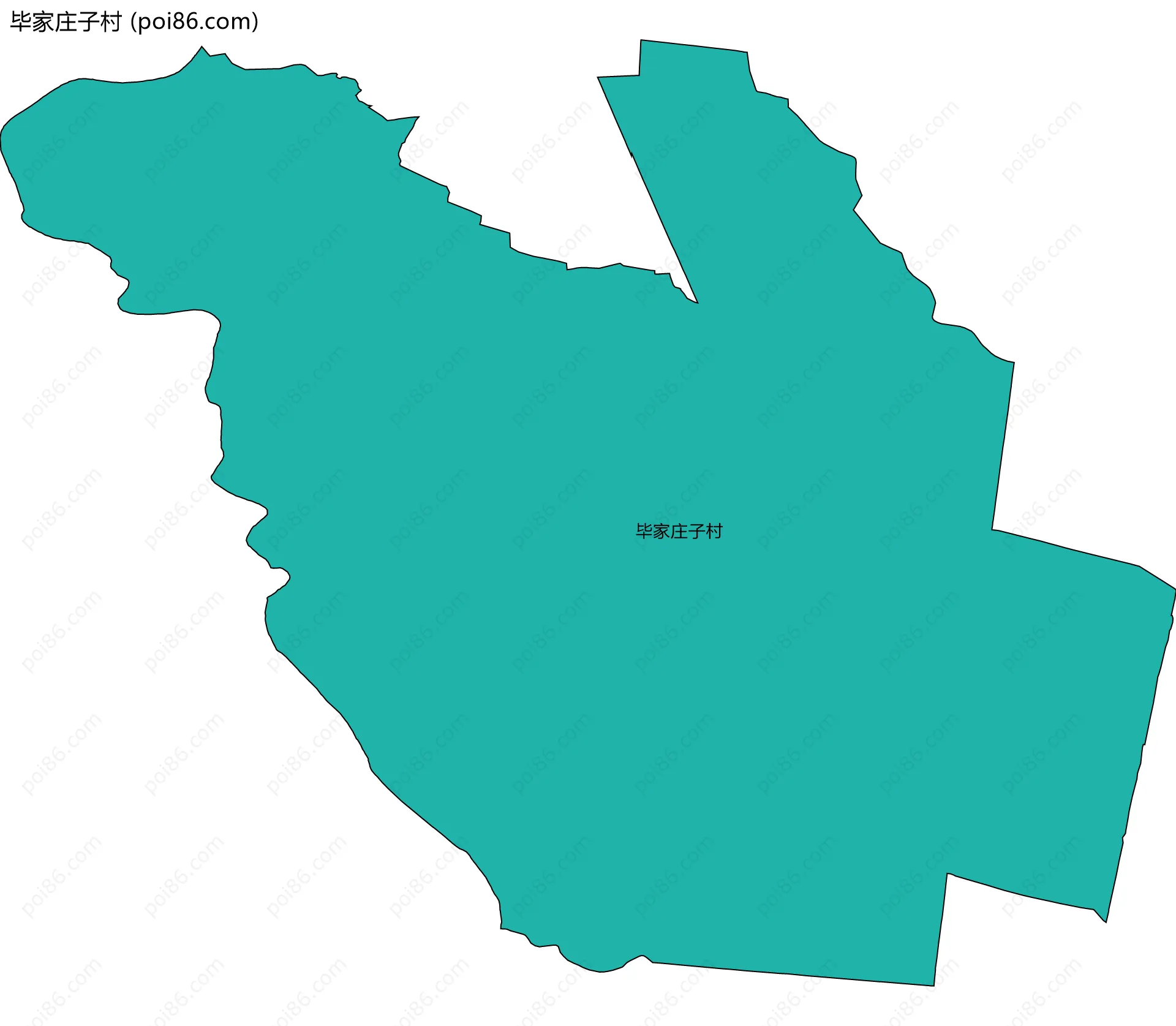 毕家庄子村边界地图