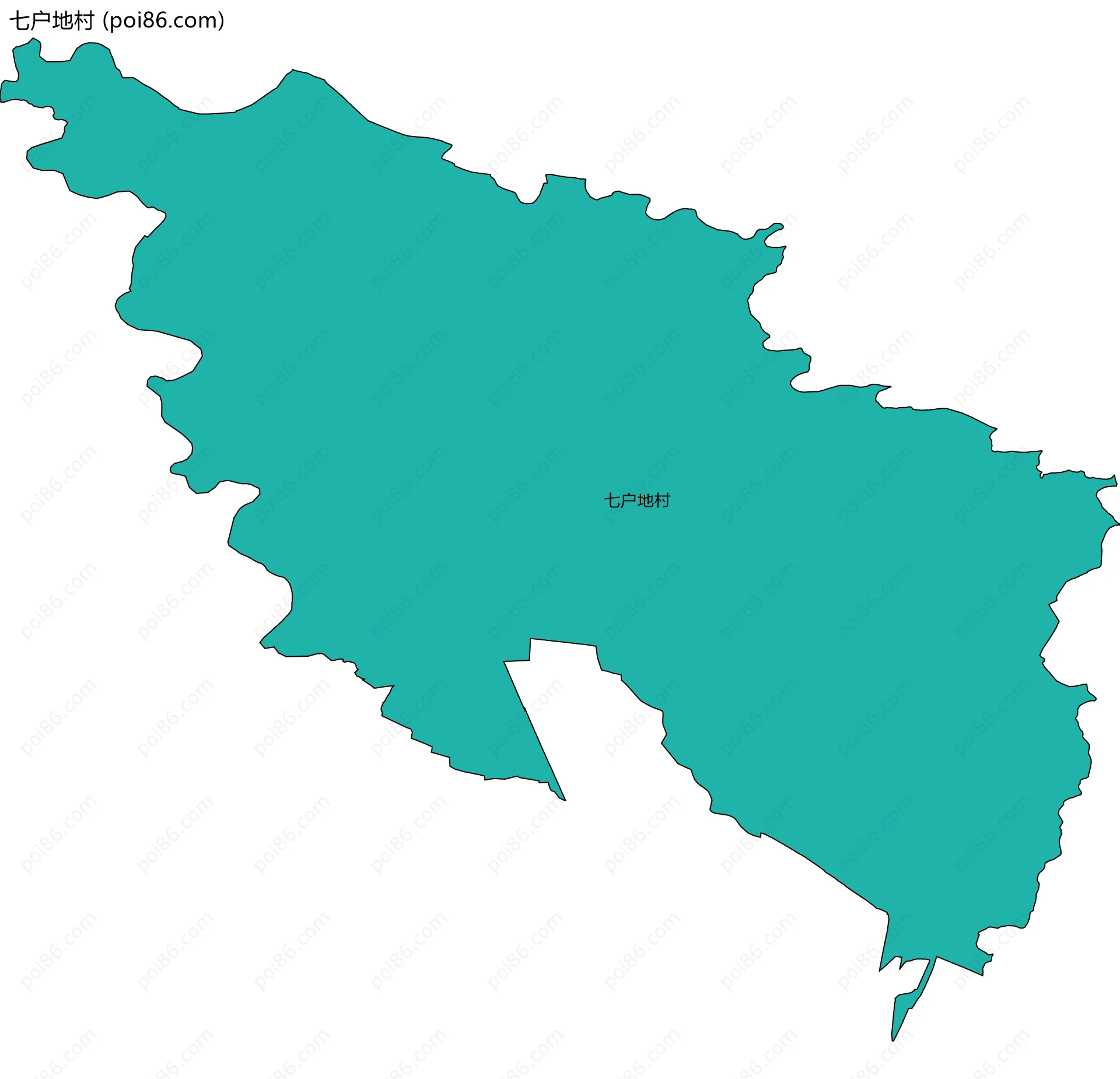 七户地村边界地图
