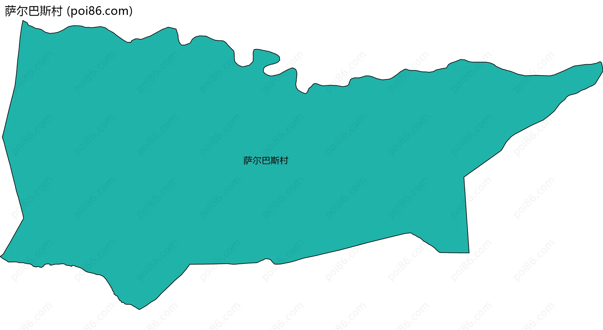 萨尔巴斯村边界地图