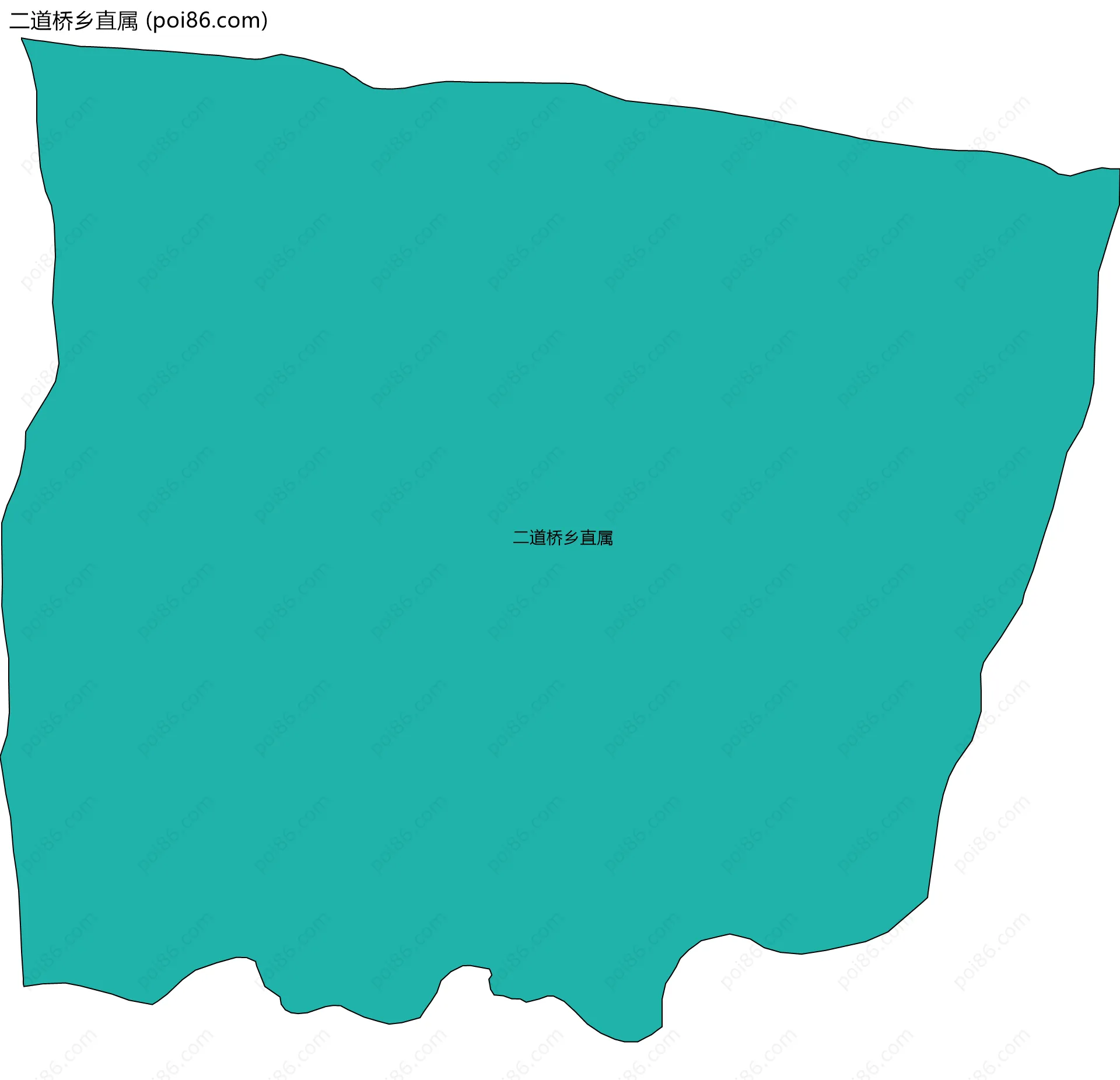 二道桥乡直属边界地图