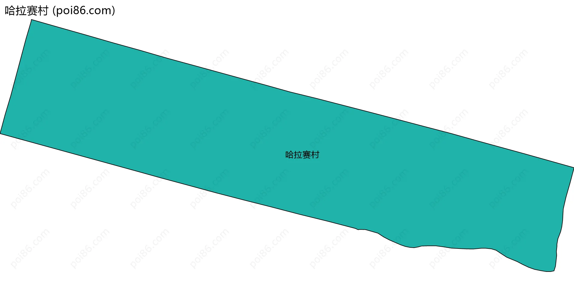 哈拉赛村边界地图