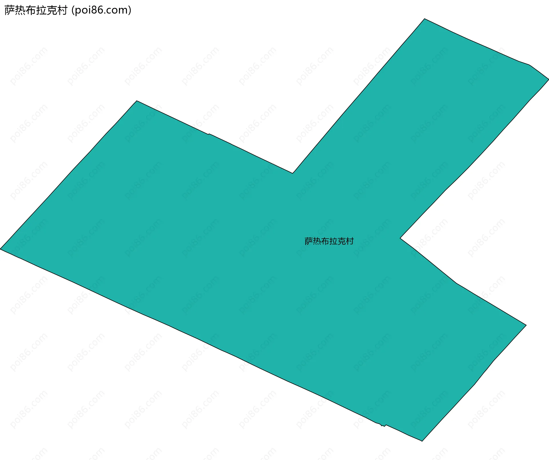 萨热布拉克村边界地图