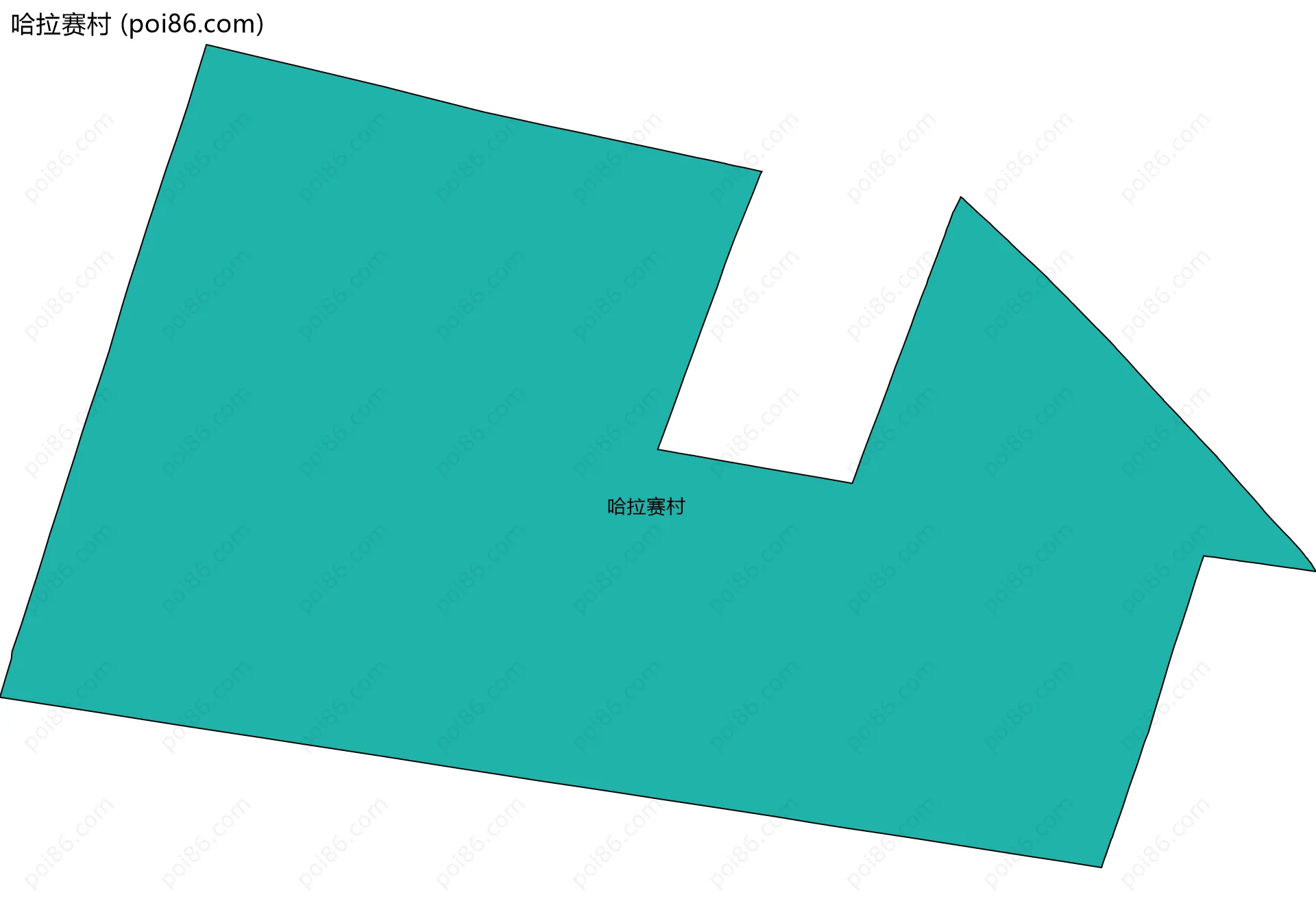 哈拉赛村边界地图